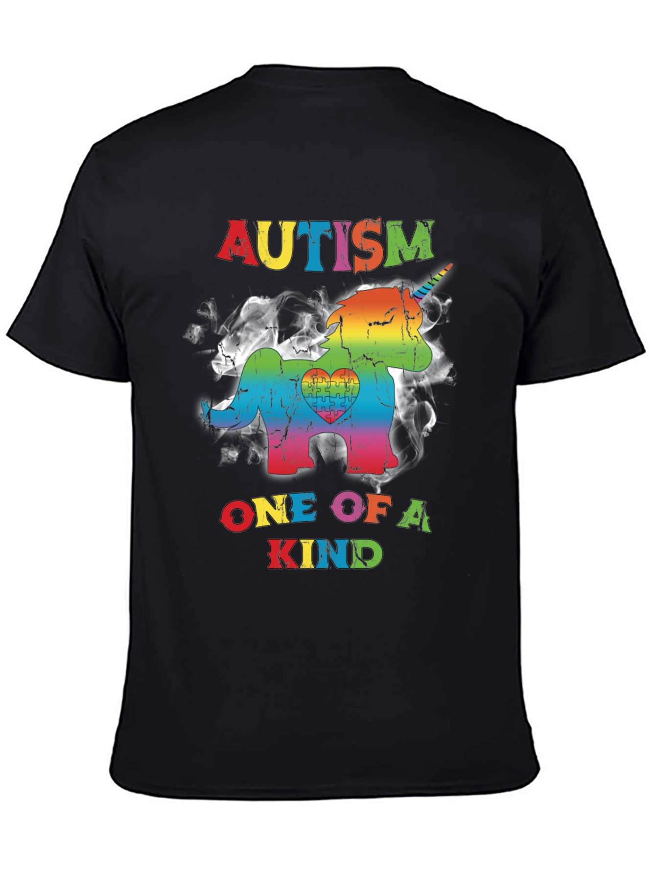 Camiseta Autism Unicornio Rainbow