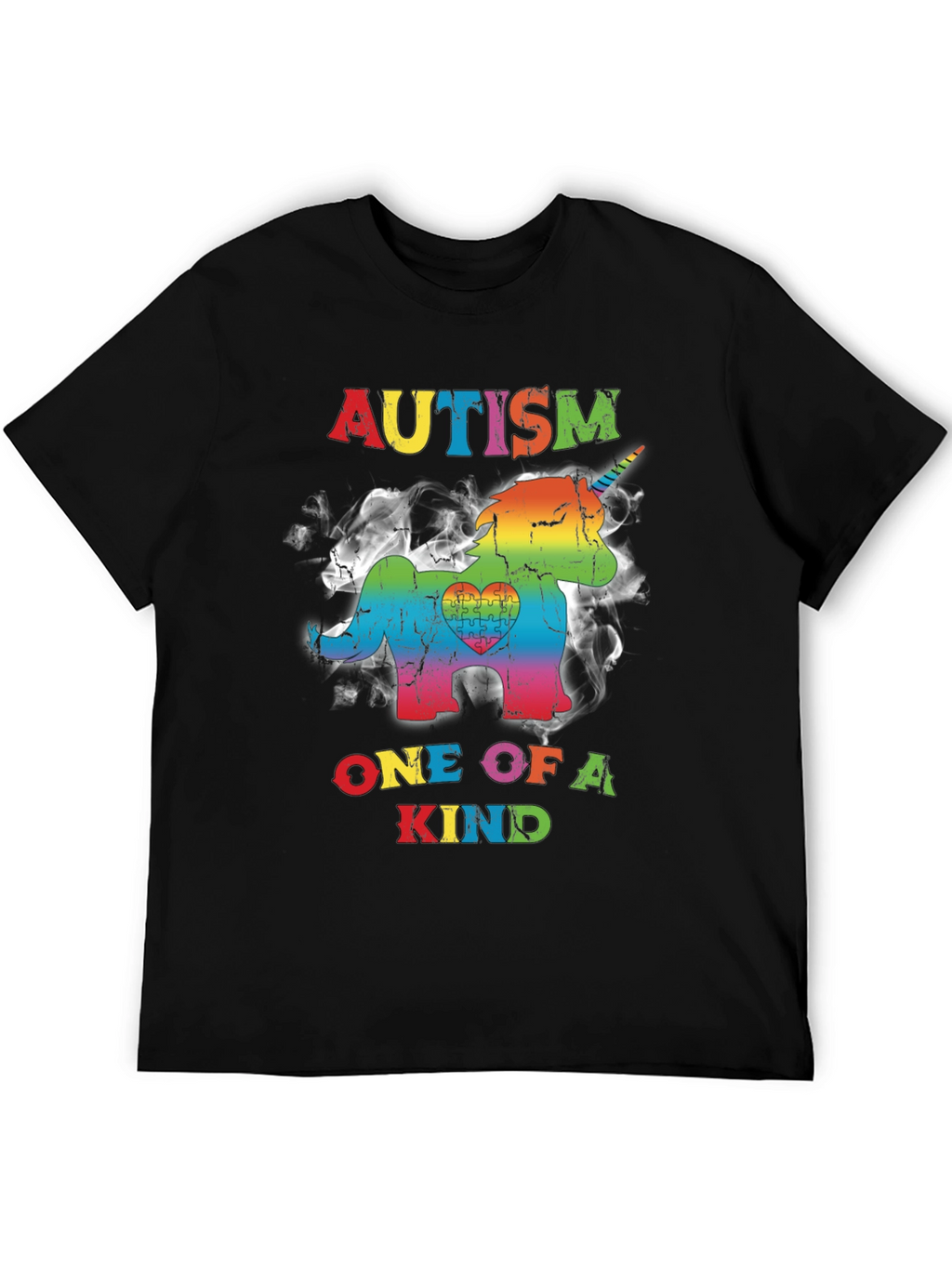 Camiseta Autism Unicornio Rainbow