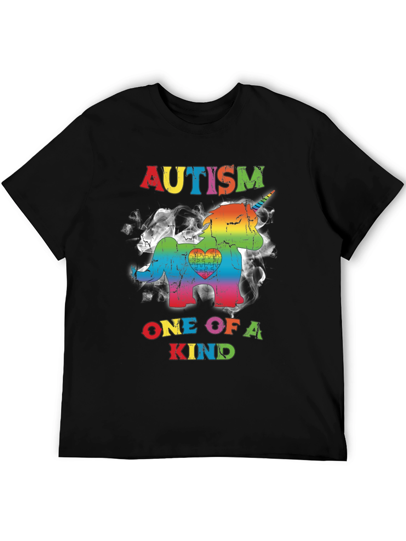 Camiseta Autism Unicornio Rainbow