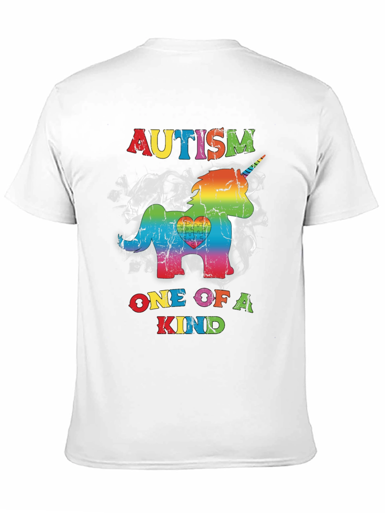 Camiseta Autism Unicornio Rainbow