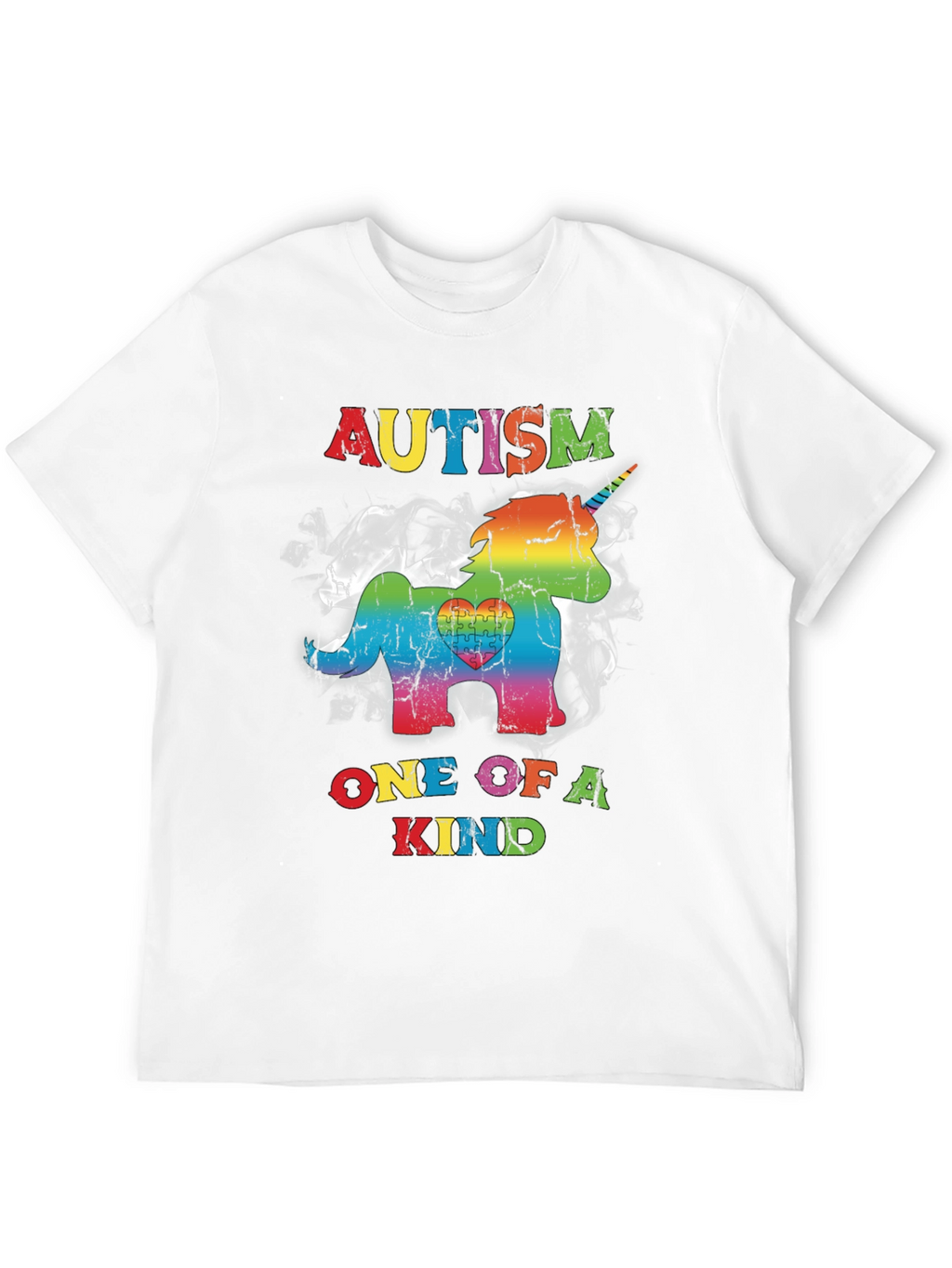 Camiseta Autism Unicornio Rainbow