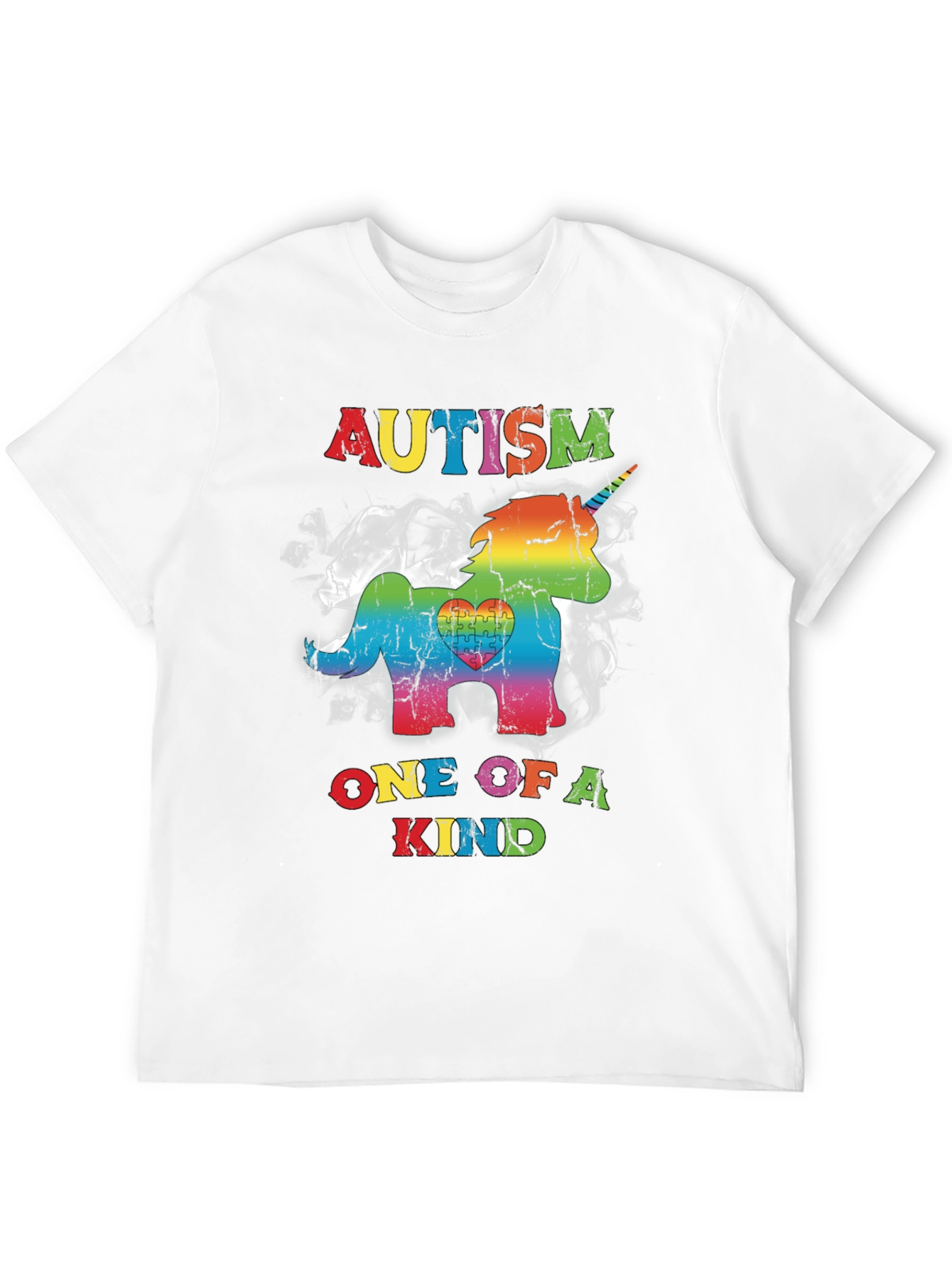 Camiseta Autism Unicornio Rainbow