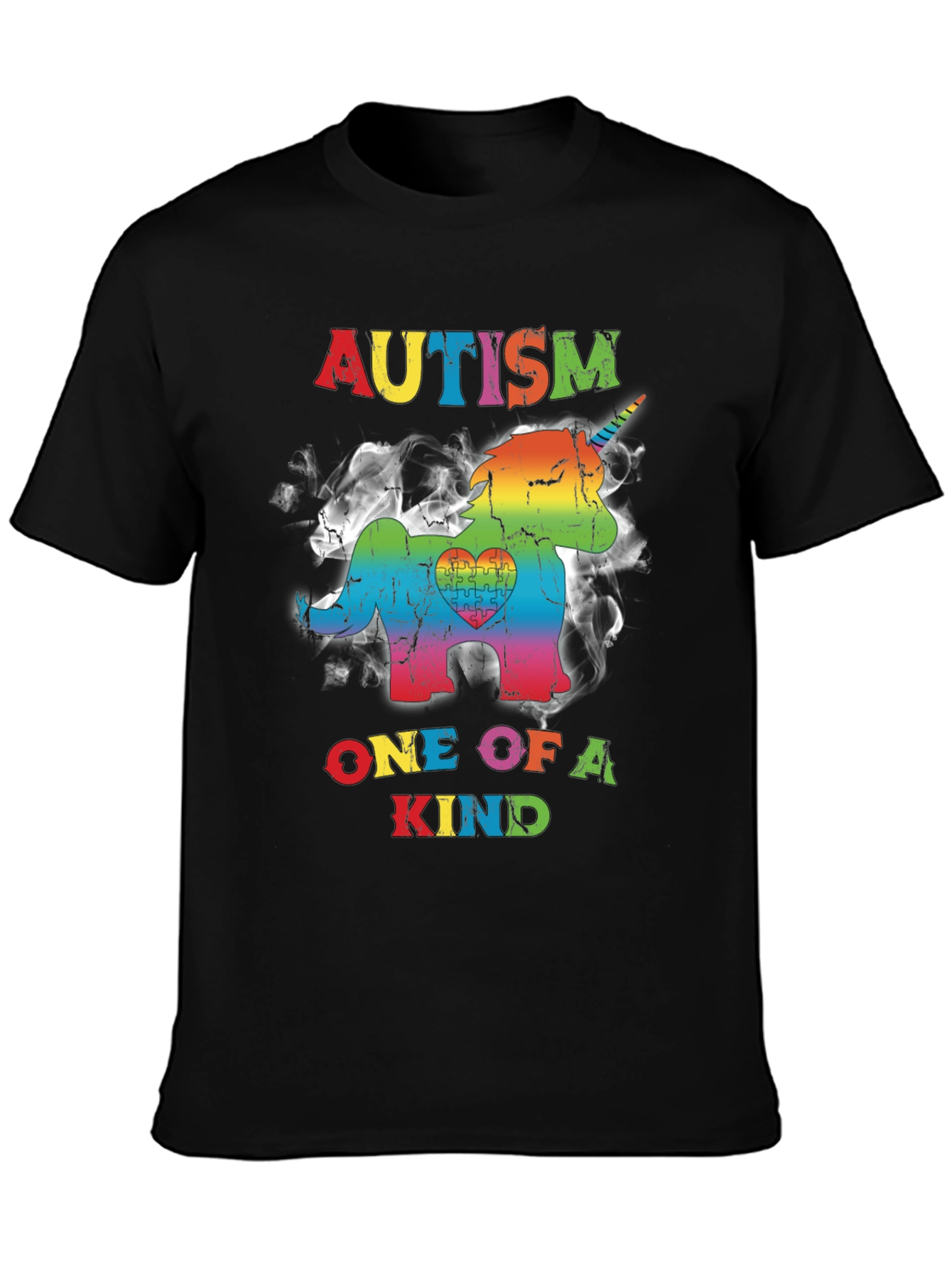 Camiseta Autism Unicornio Rainbow