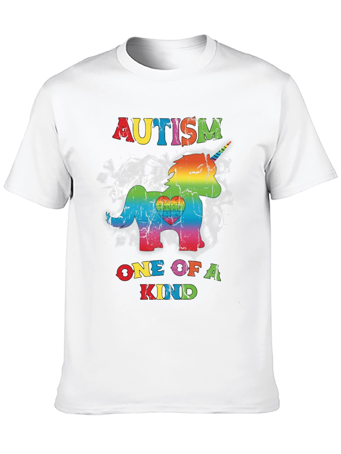 Camiseta Autism Unicornio Rainbow