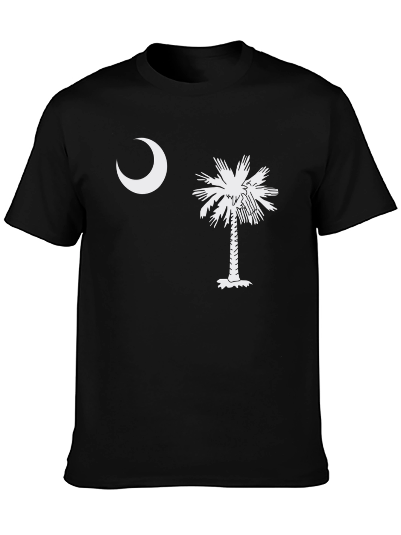 Camiseta Hombre: Luna y Palmera