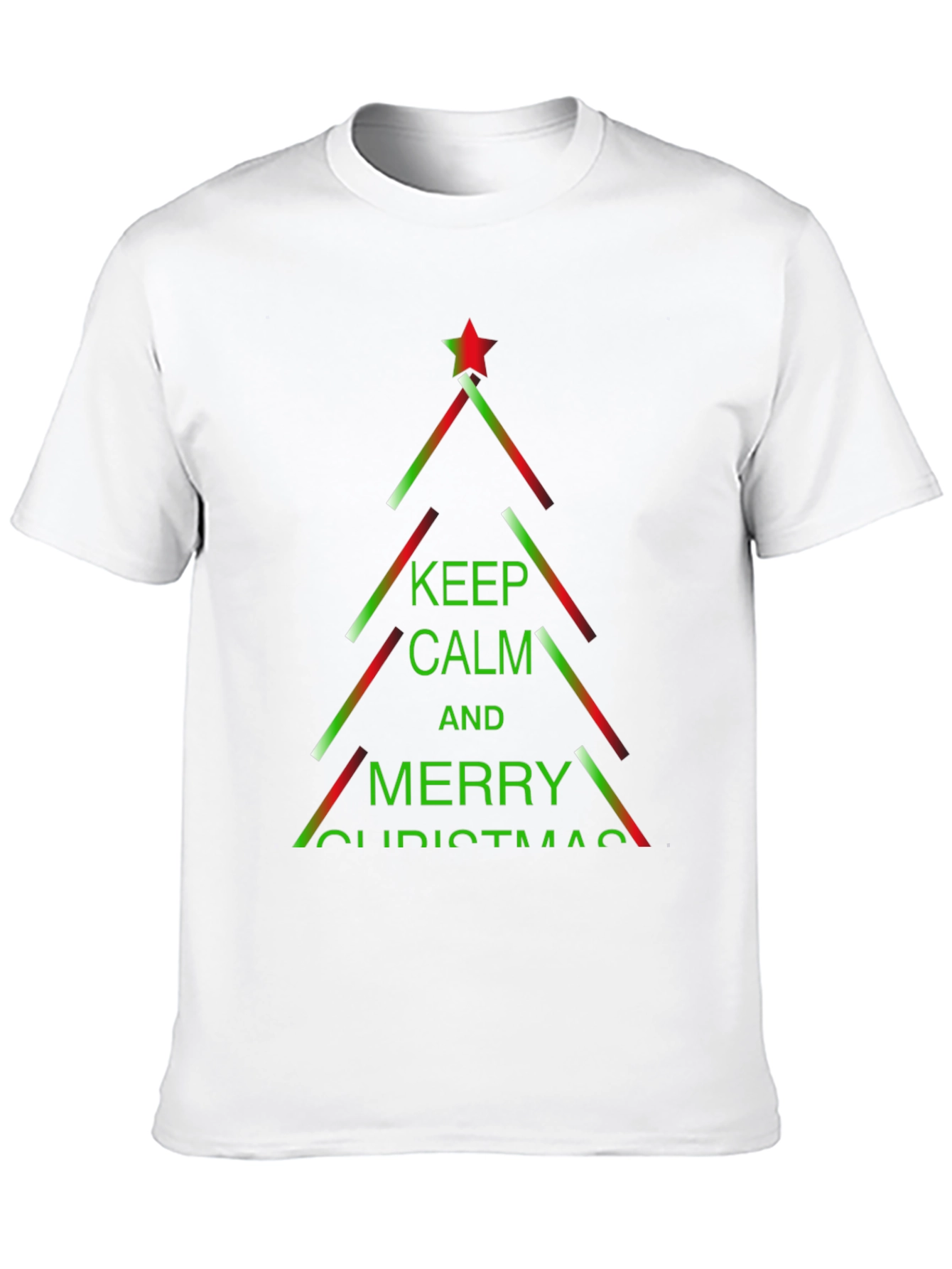 Camiseta Navideña Keep Calm and Merry Christmas
