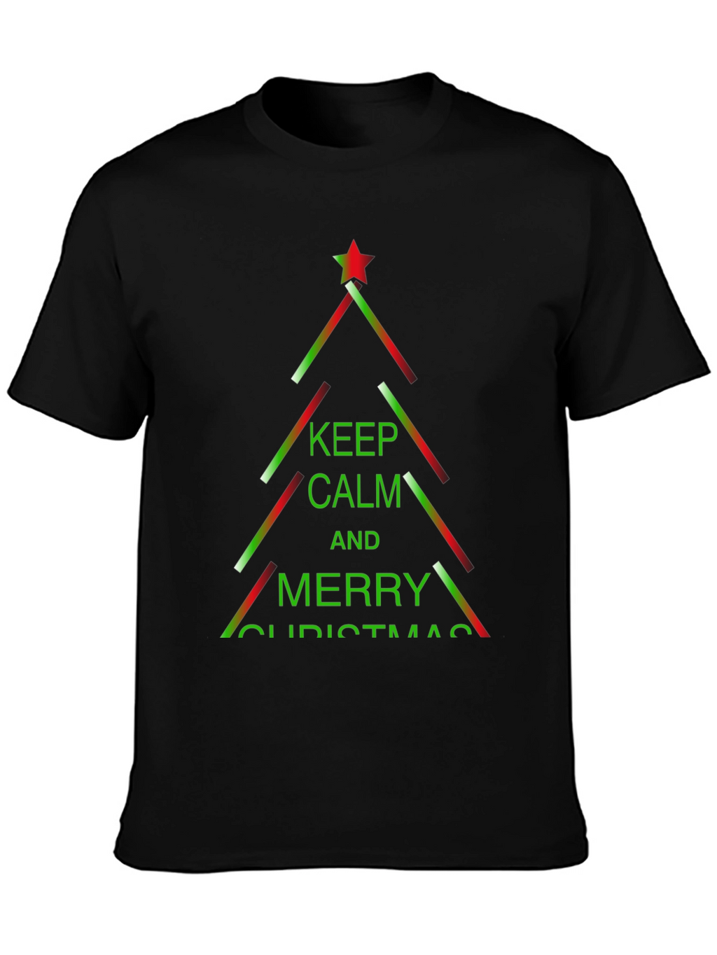 Camiseta Navideña Keep Calm and Merry Christmas