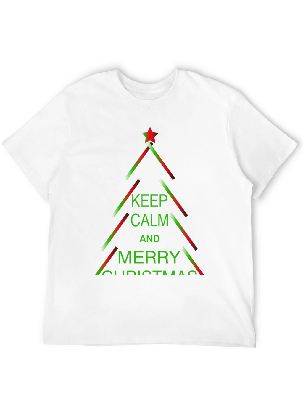 Camiseta Navideña Keep Calm and Merry Christmas