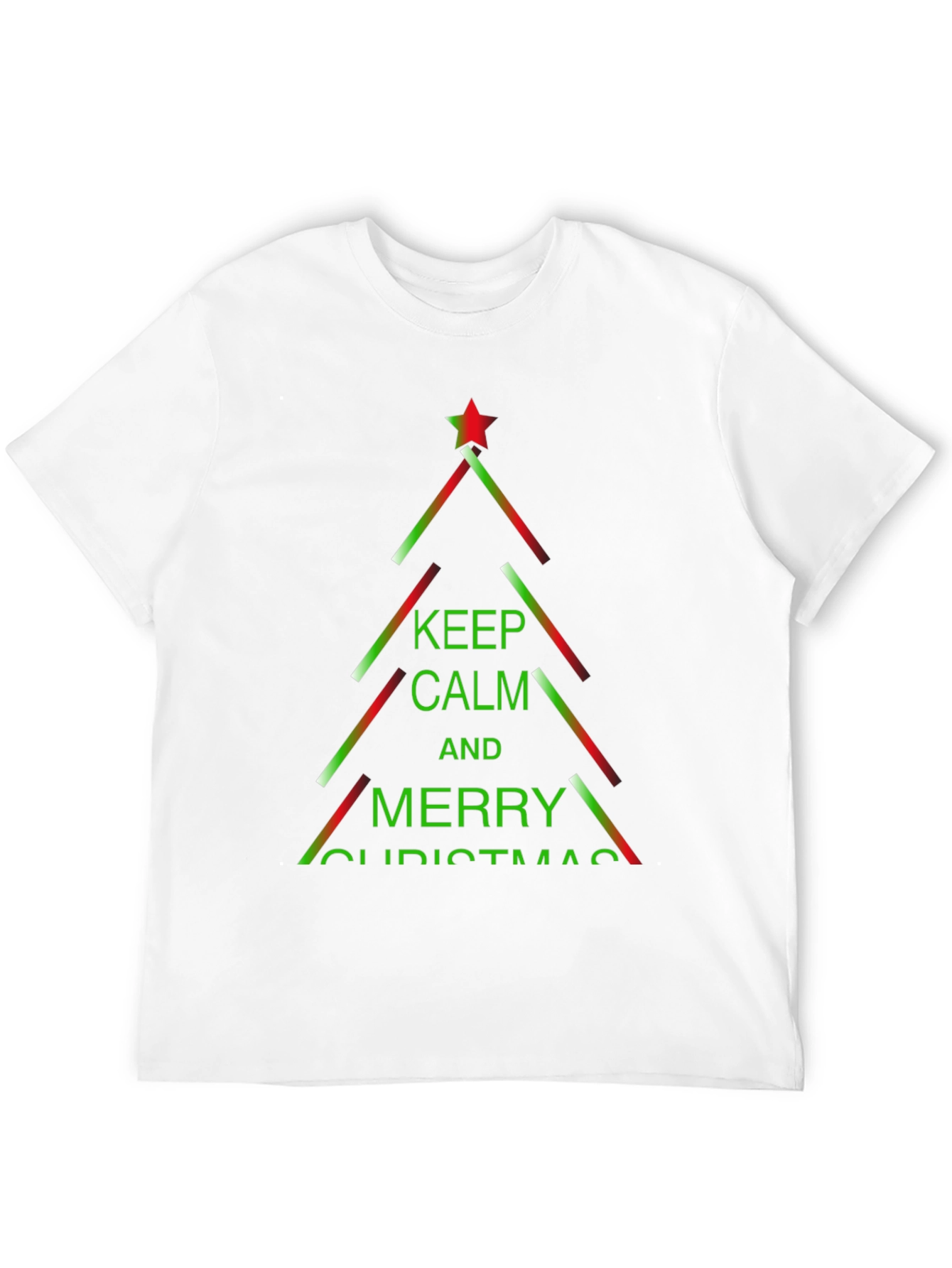 Camiseta Navideña Keep Calm and Merry Christmas