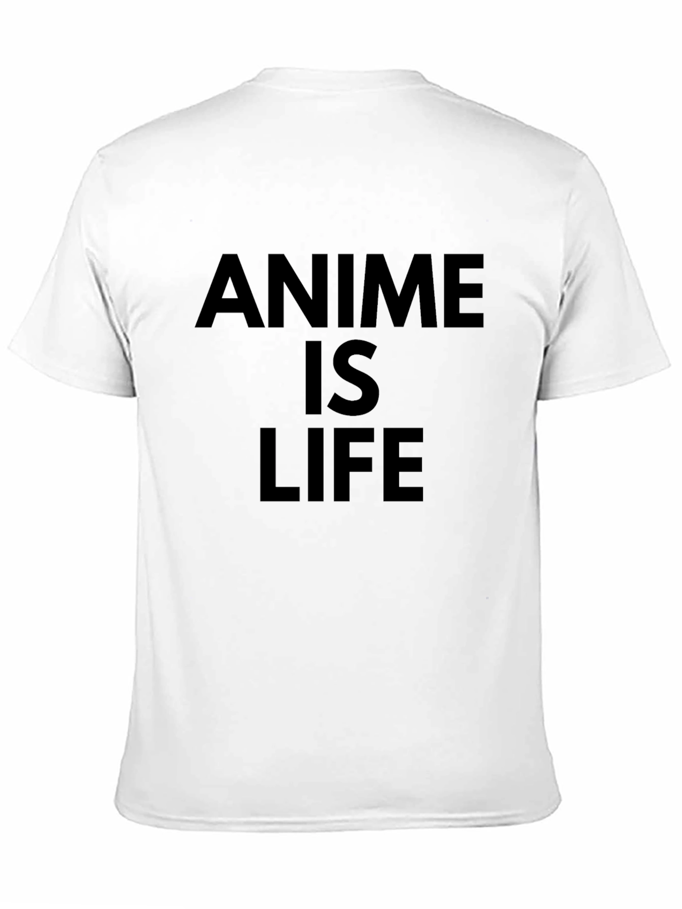 Camiseta Negra Anime is Life para Hombre