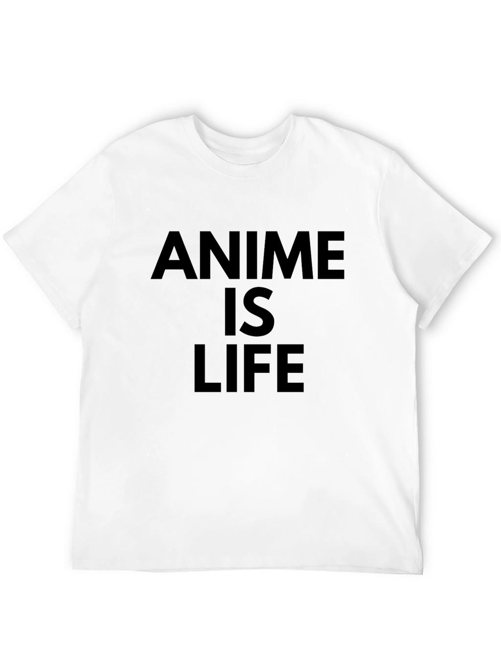 Camiseta Negra Anime is Life para Hombre