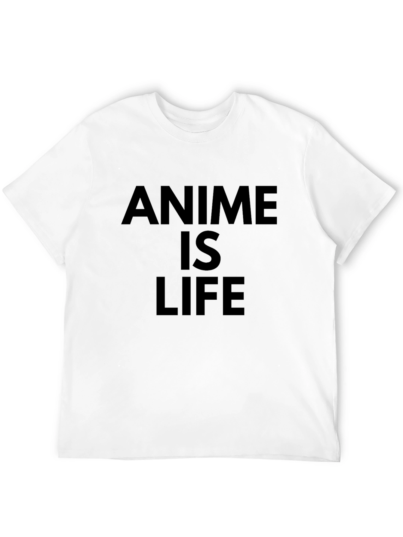 Camiseta Negra Anime is Life para Hombre