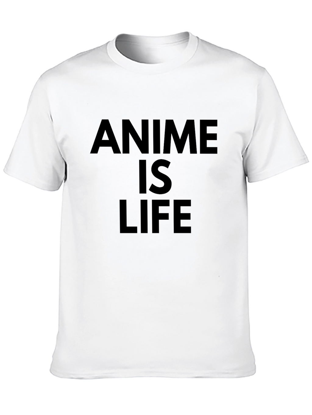 Camiseta Negra Anime is Life para Hombre