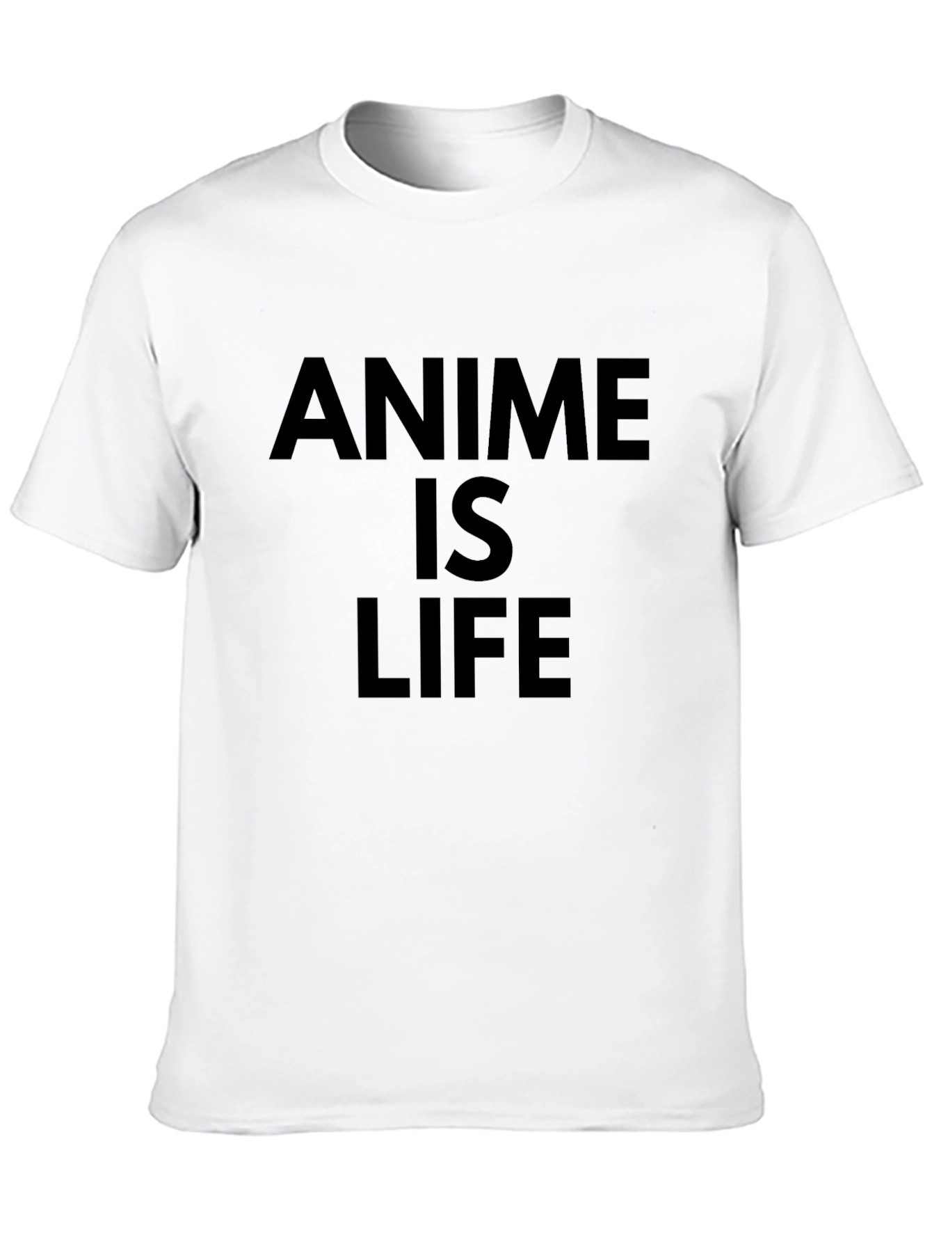 Camiseta Negra Anime is Life para Hombre