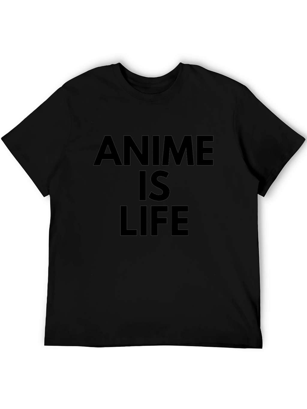 Camiseta Negra Anime is Life para Hombre