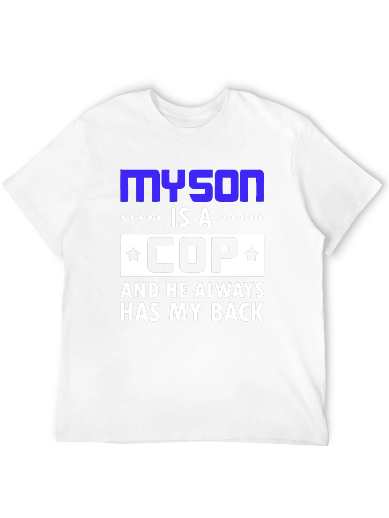 Camiseta Myson is a COP Negra para Hombre