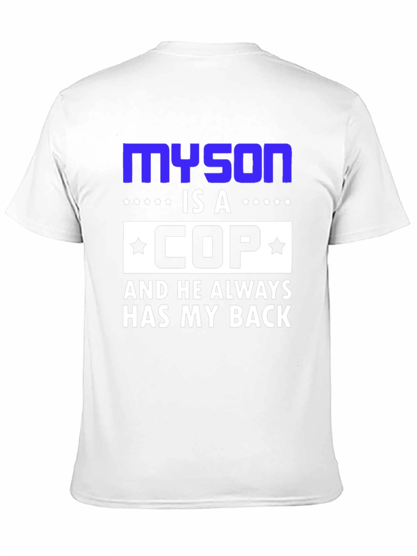 Camiseta Myson is a COP Negra para Hombre