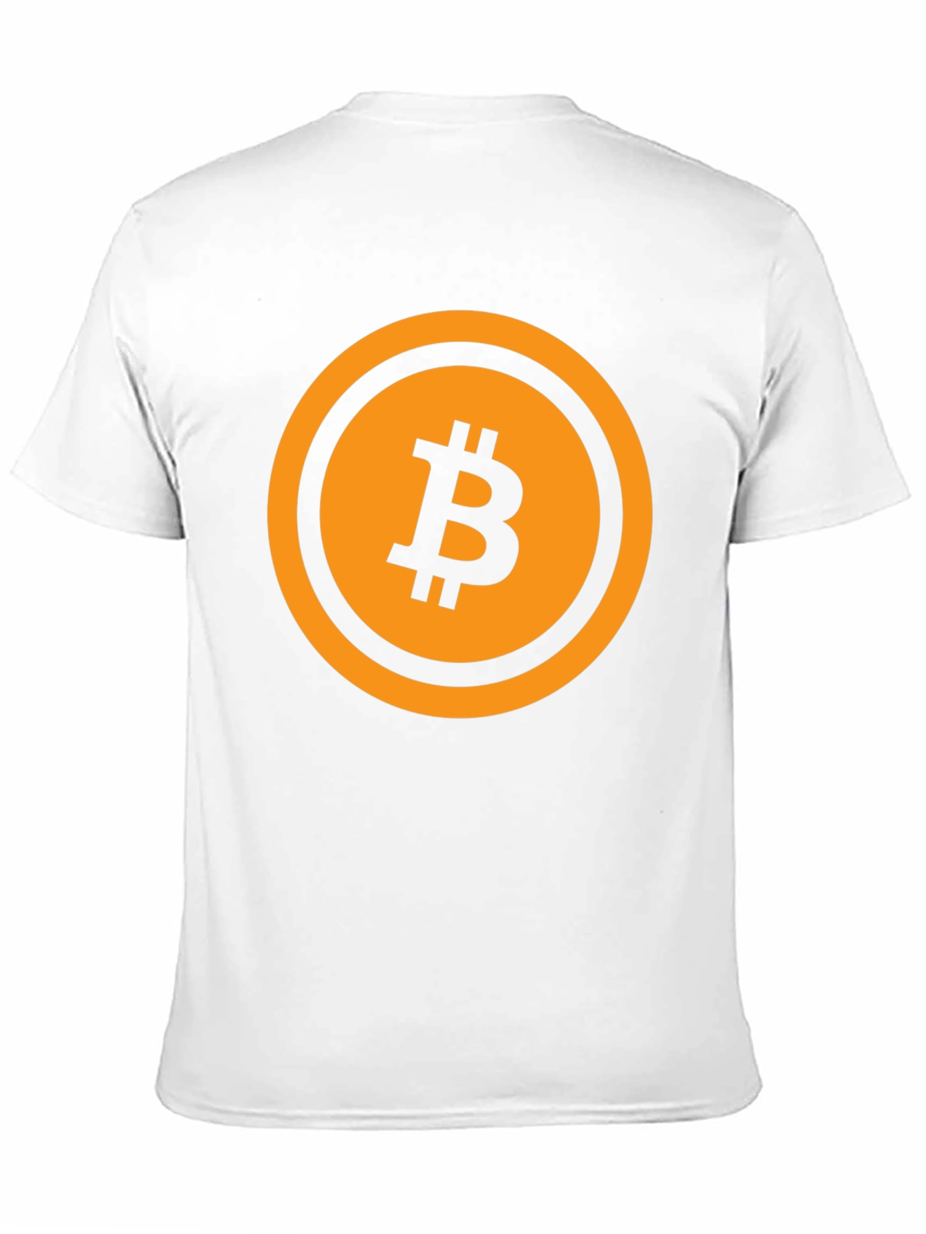 Camiseta Bitcoin - Diseño Circular Naranja y Negro