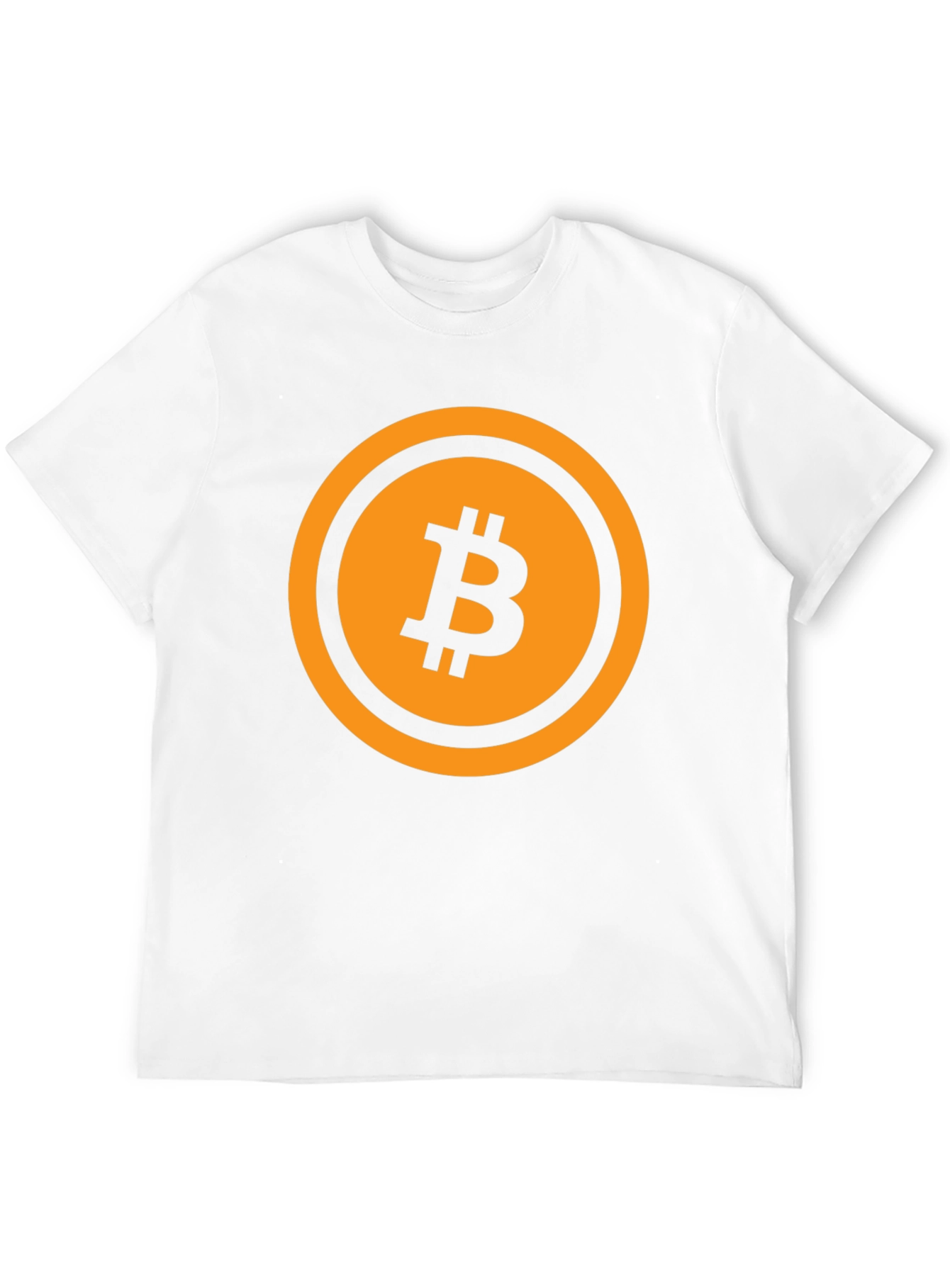 Camiseta Bitcoin - Diseño Circular Naranja y Negro