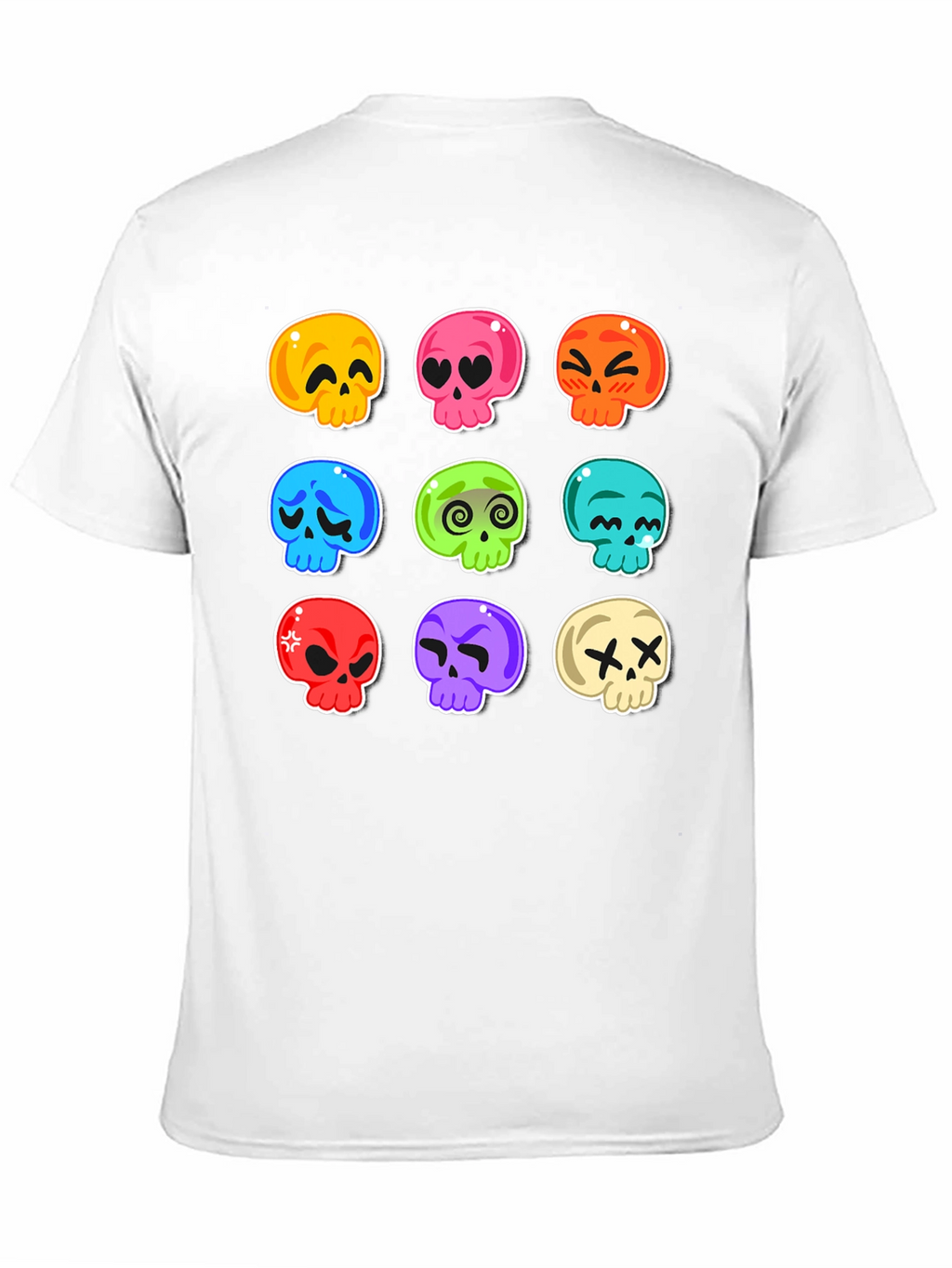 Camiseta Negra con Calaveras de Emociones