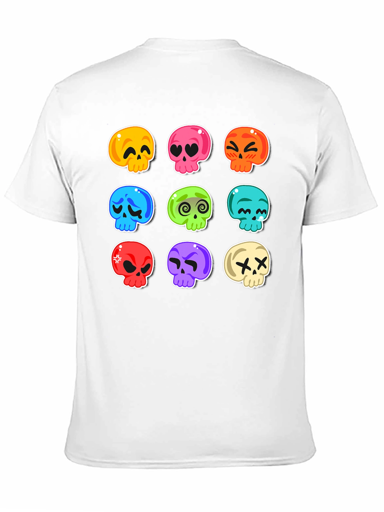 Camiseta Negra con Calaveras de Emociones