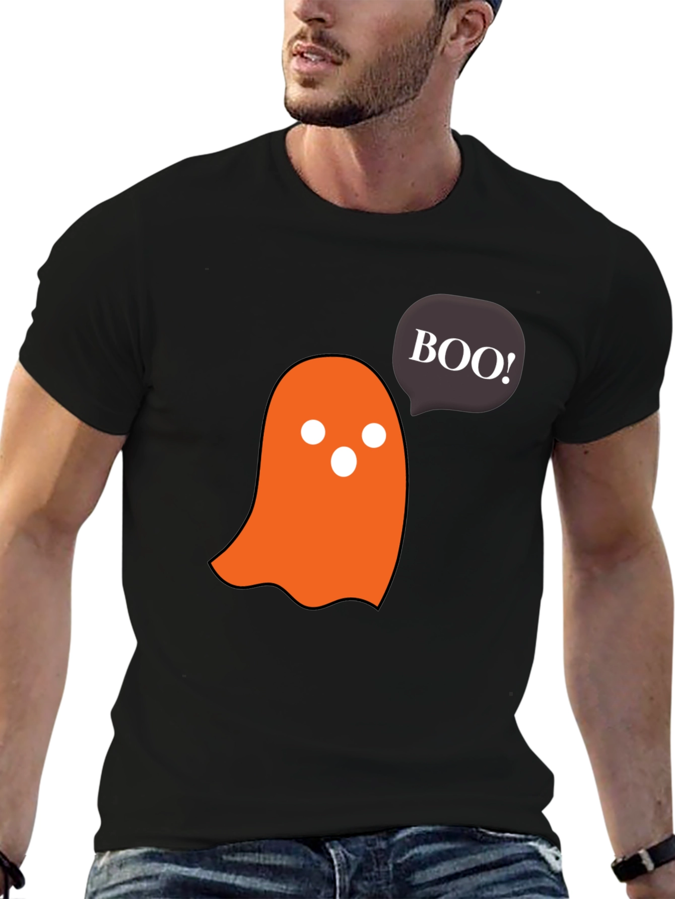 Camiseta Halloween Fantasma Boo! Diseño Divertido