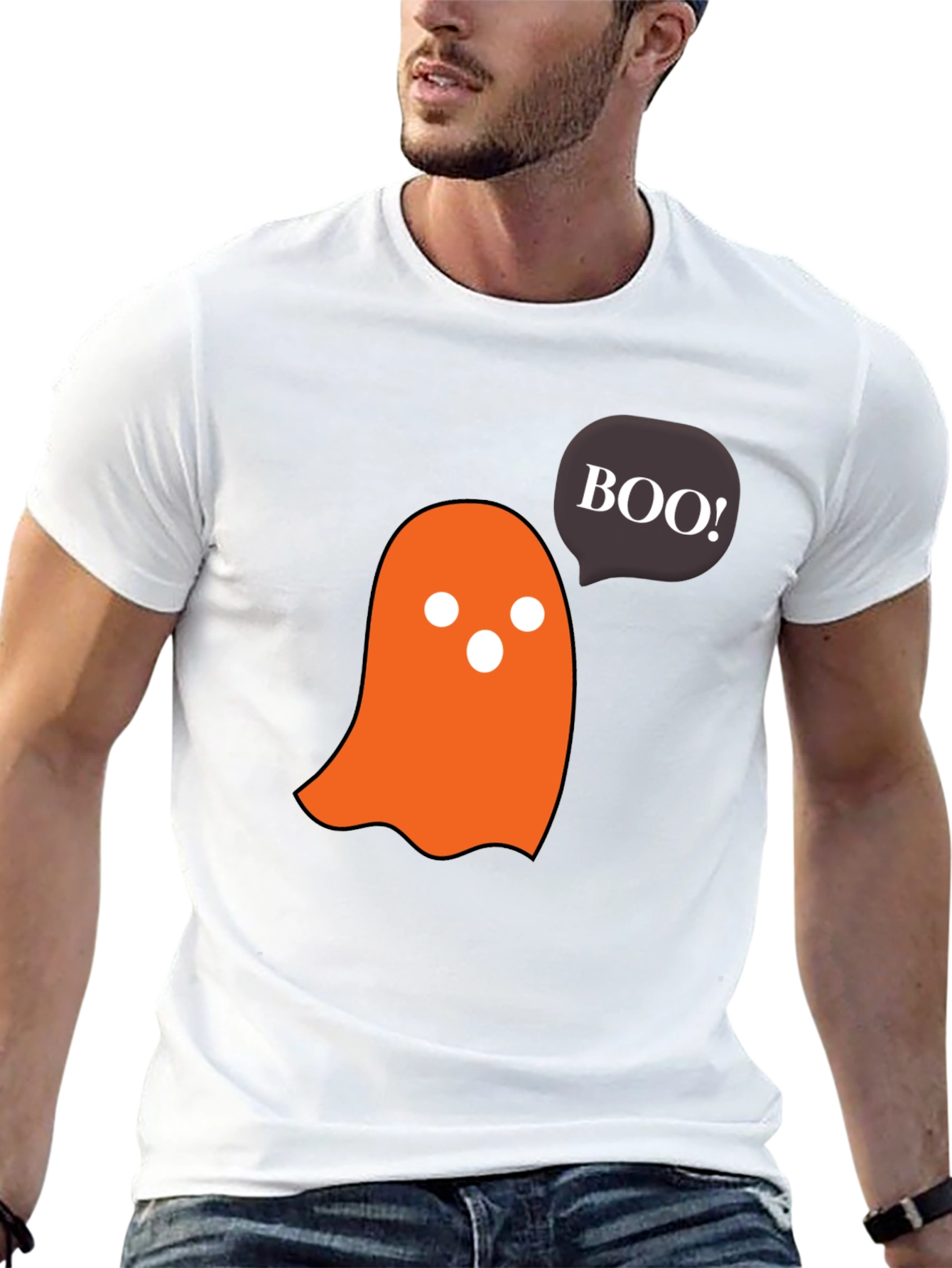 Camiseta Halloween Fantasma Boo! Diseño Divertido