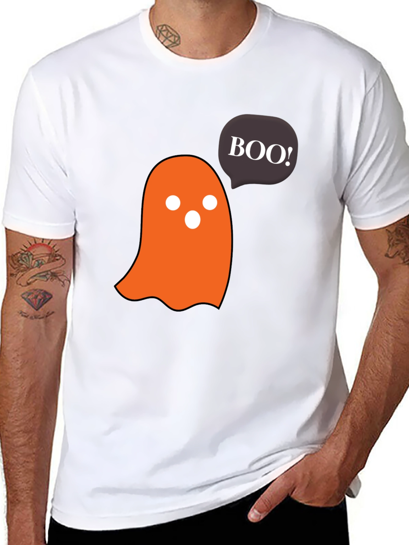 Camiseta Halloween Fantasma Boo! Diseño Divertido