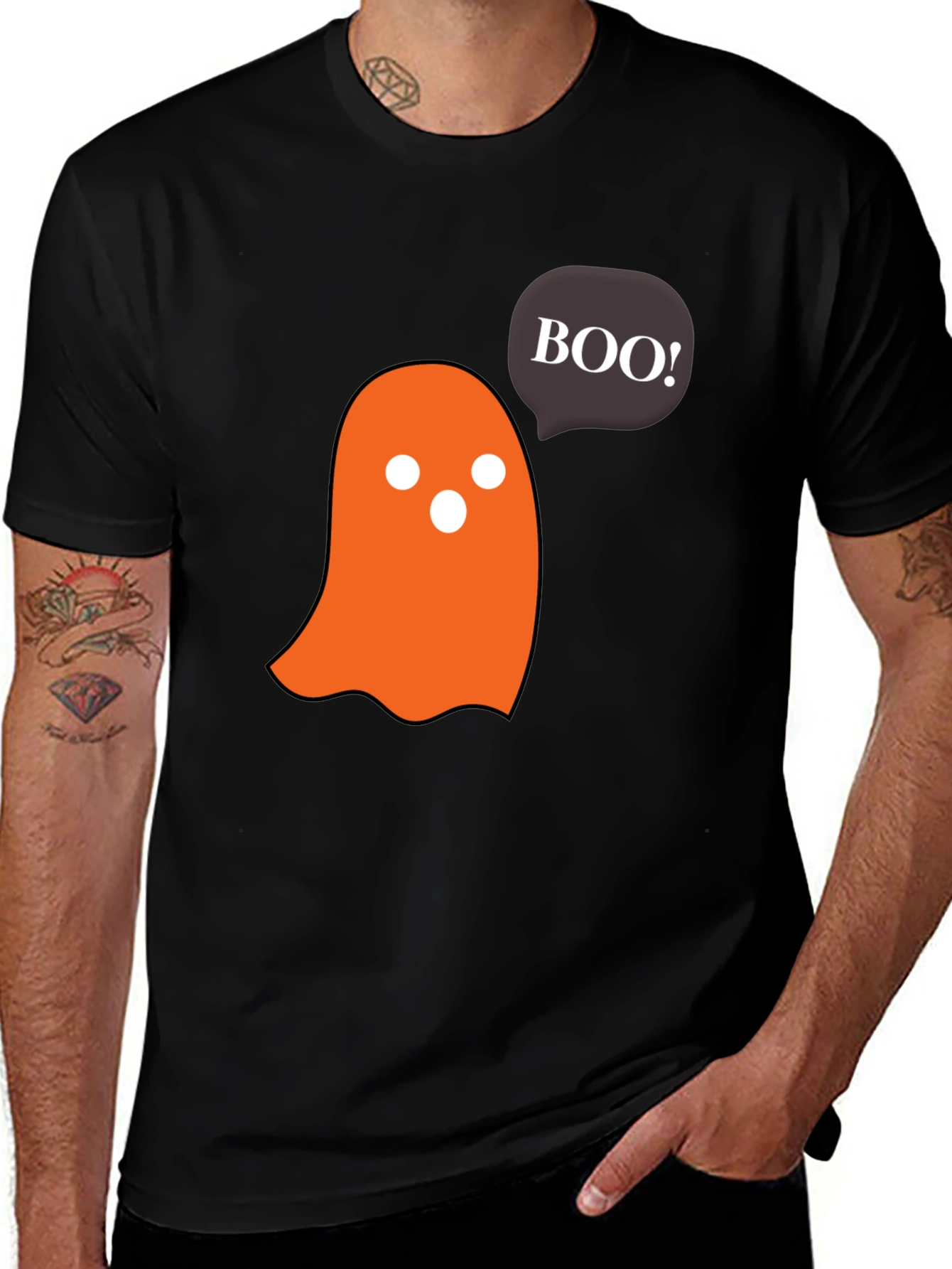Camiseta Halloween Fantasma Boo! Diseño Divertido