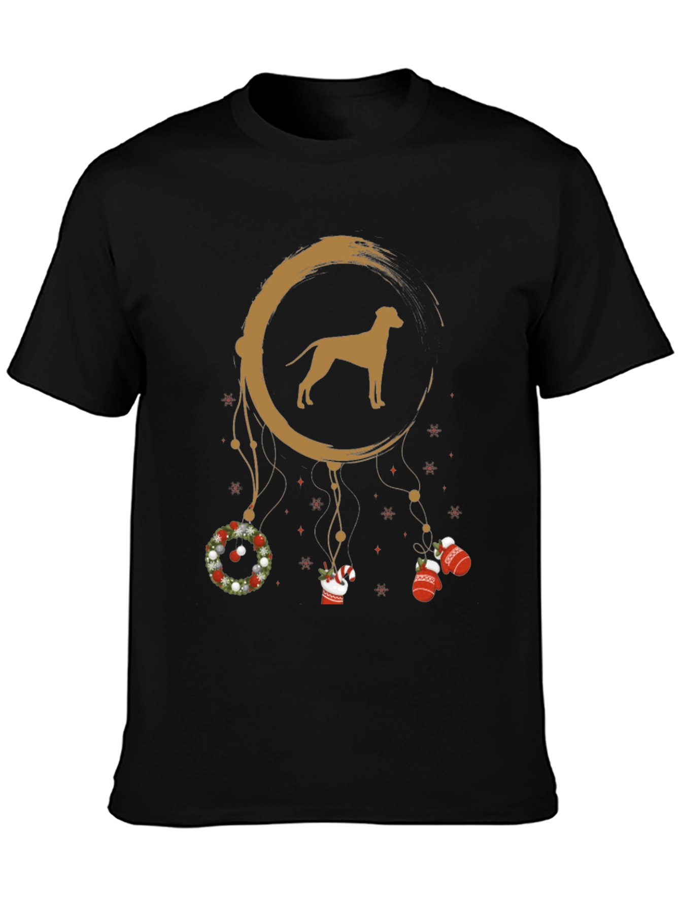 Camiseta Hombre Diseño Navidad Perro