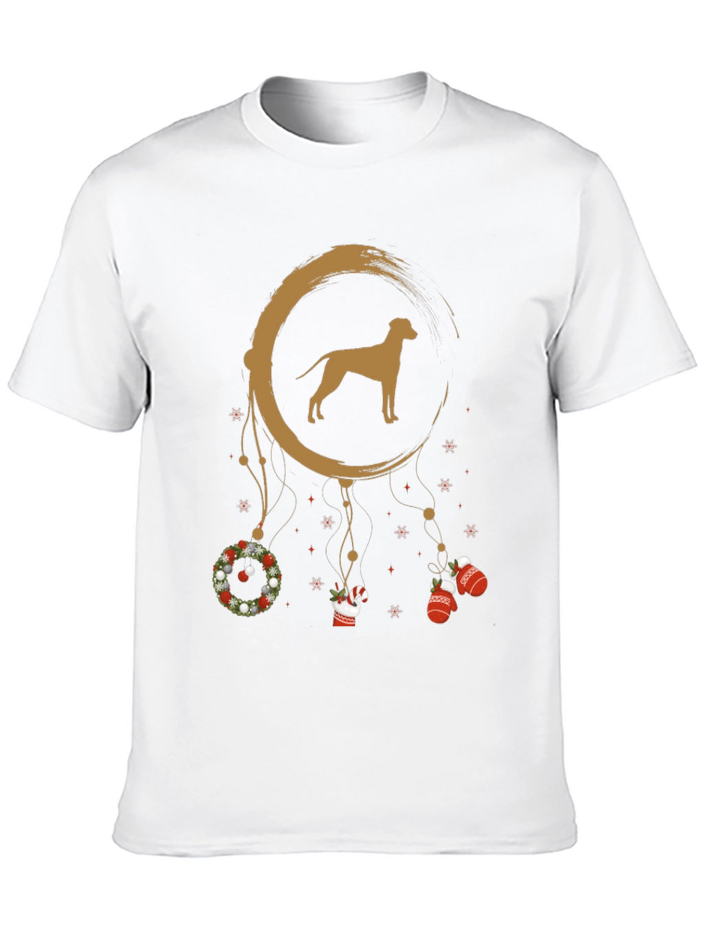 Camiseta Hombre Diseño Navidad Perro