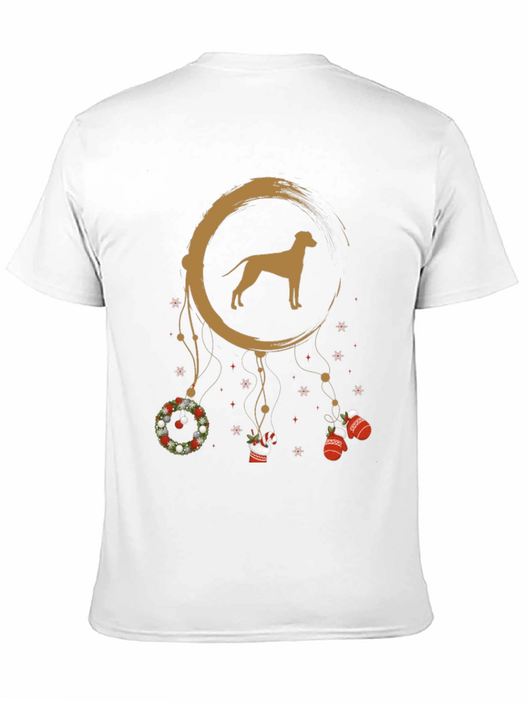 Camiseta Hombre Diseño Navidad Perro