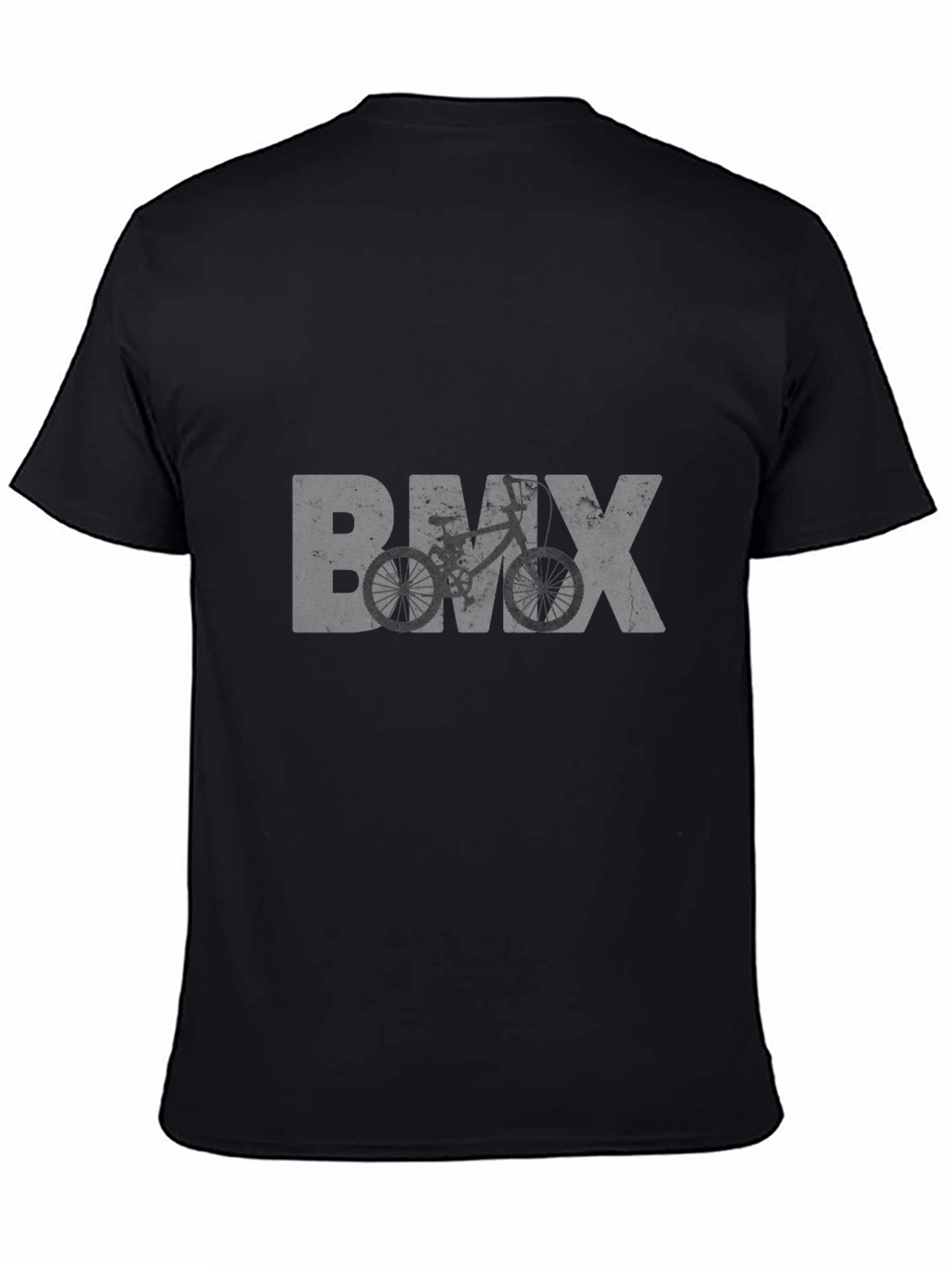 Camiseta Negra BMX Estilo Grunge para Hombre
