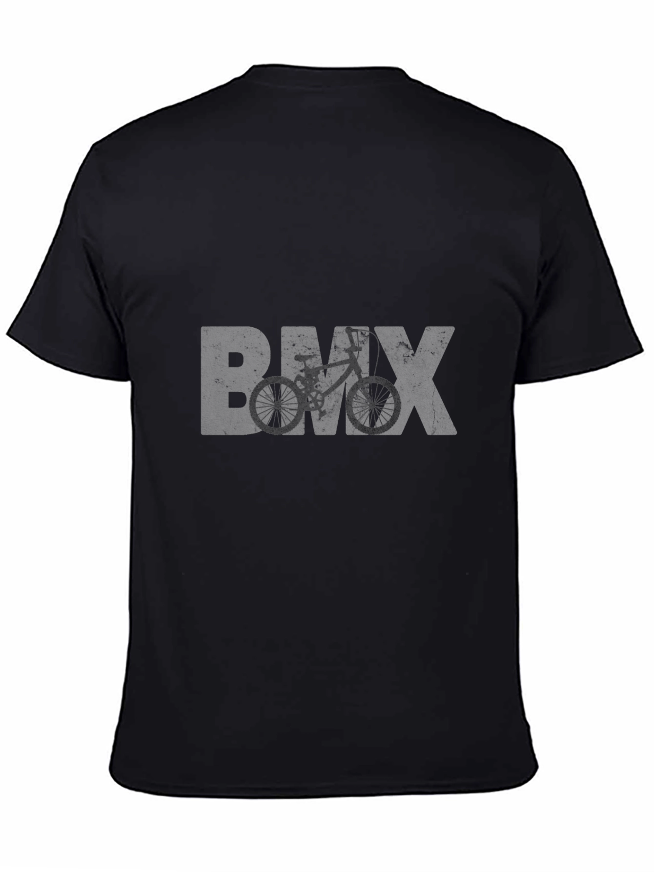 Camiseta Negra BMX Estilo Grunge para Hombre