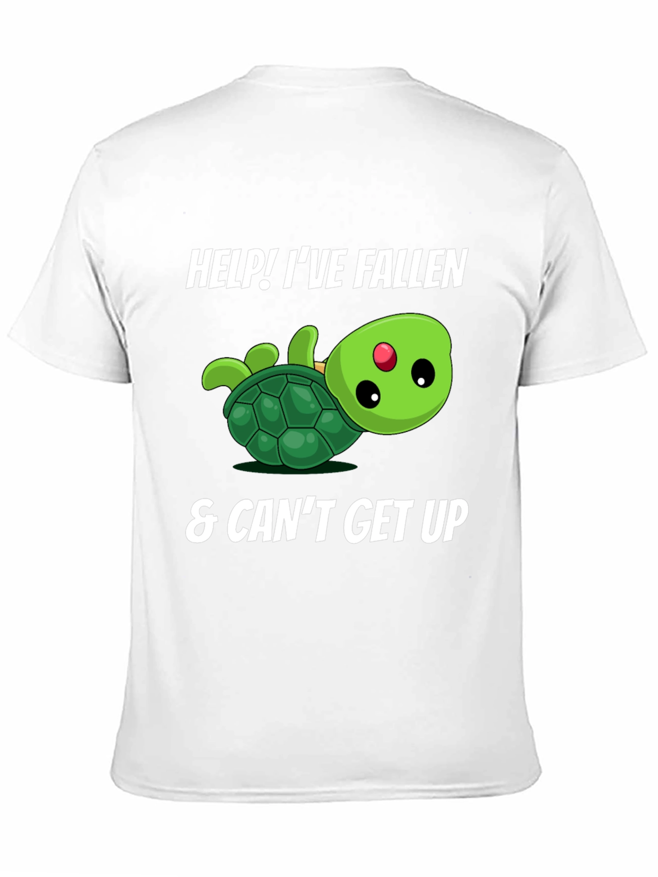 Camiseta Hombre Tortuga Caída: ¡Ayuda No Puedo Levantarme!