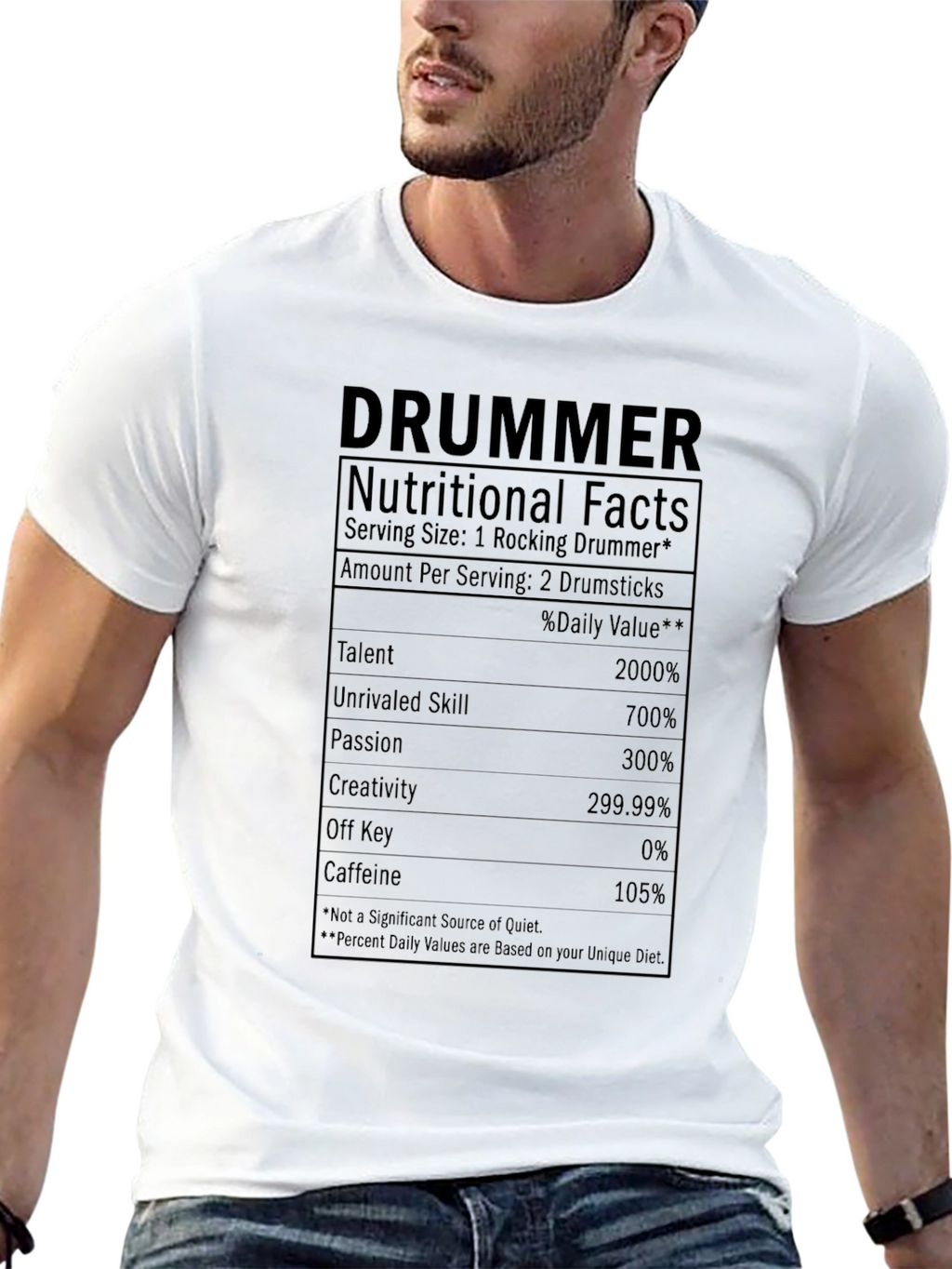 Camiseta Datos Nutricionales del Baterista