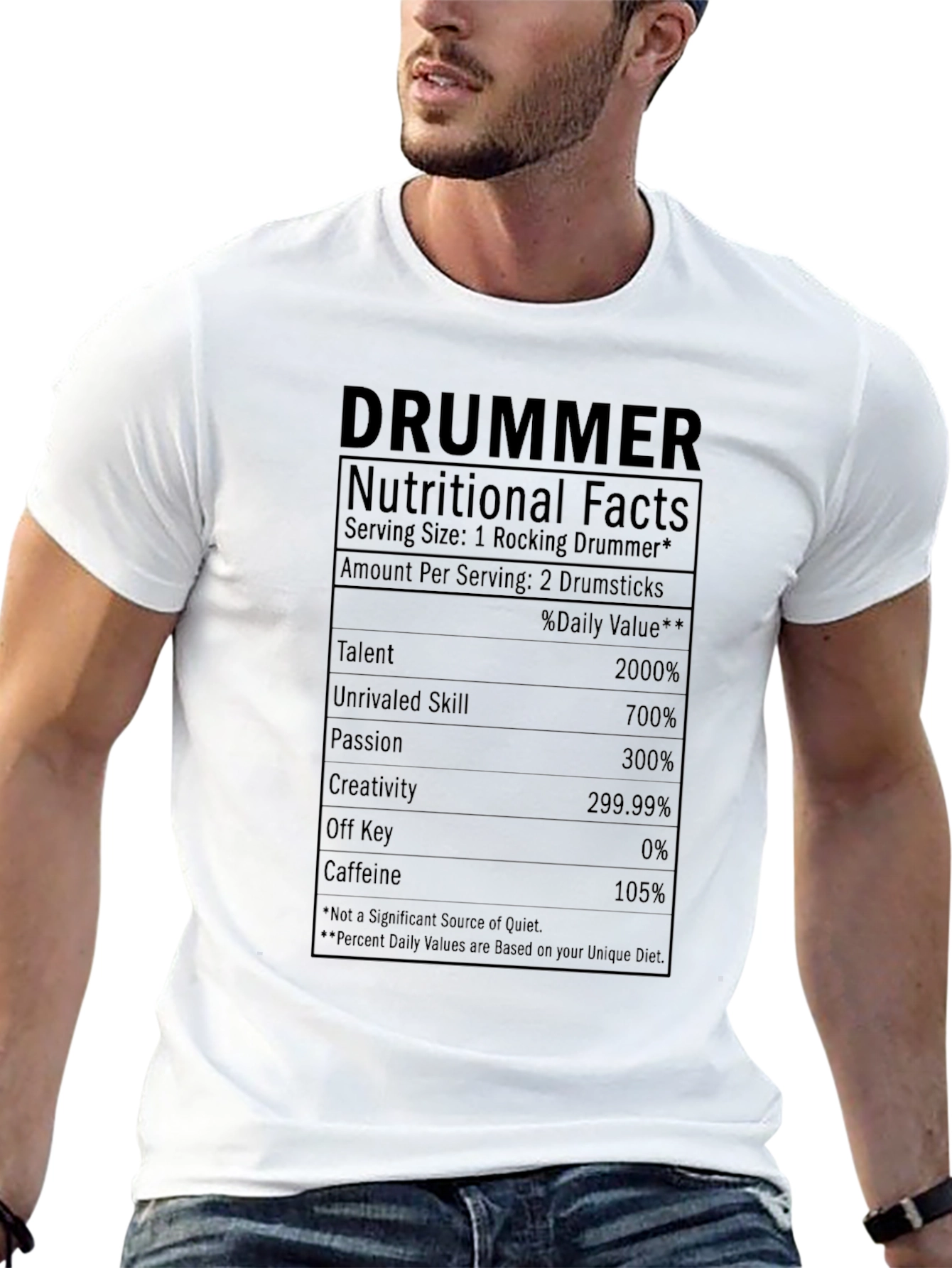 Camiseta Datos Nutricionales del Baterista