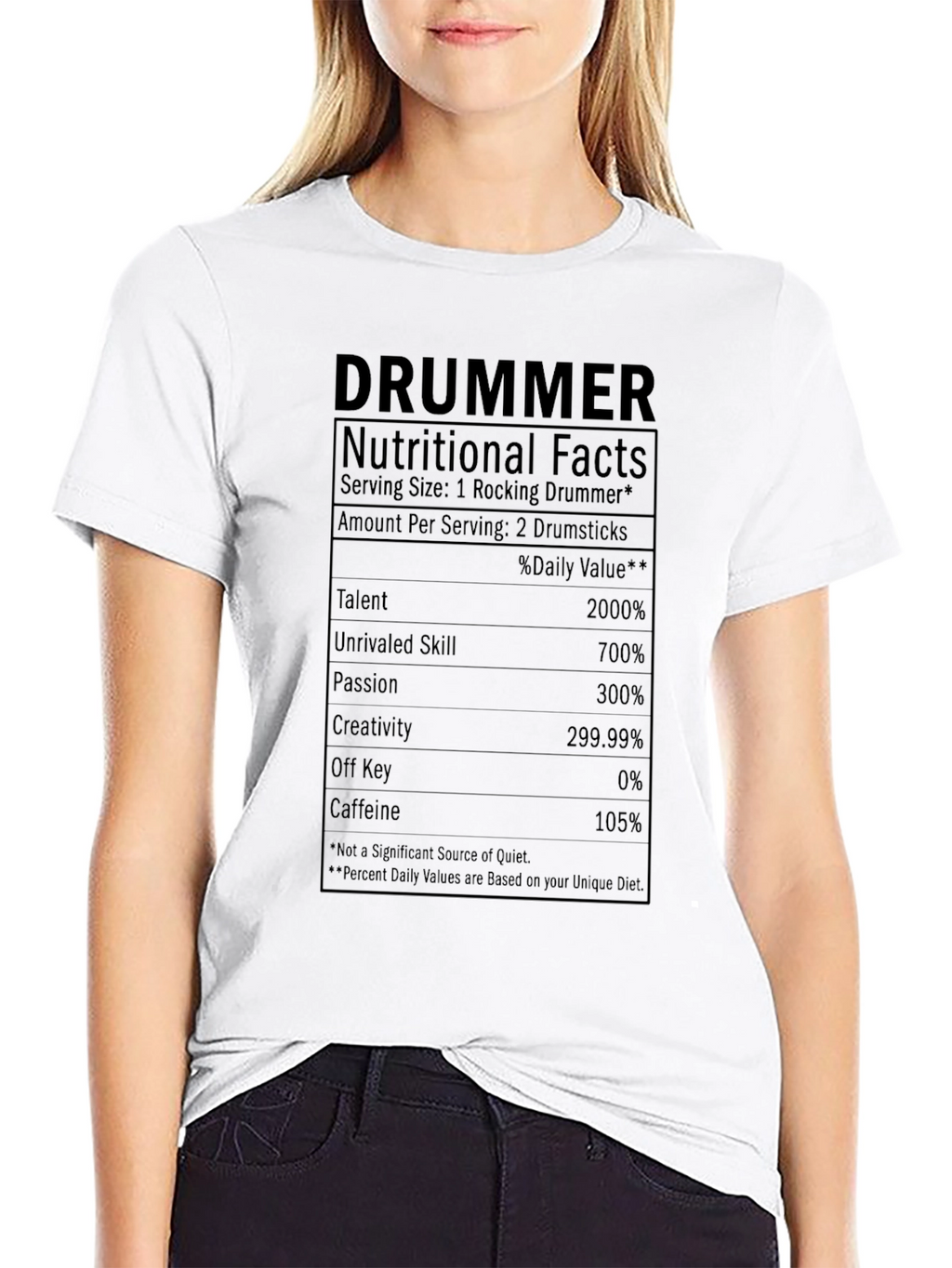 Camiseta Datos Nutricionales del Baterista