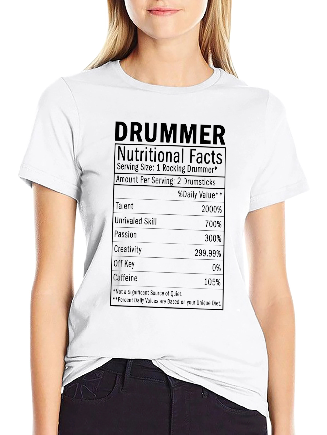 Camiseta Datos Nutricionales del Baterista