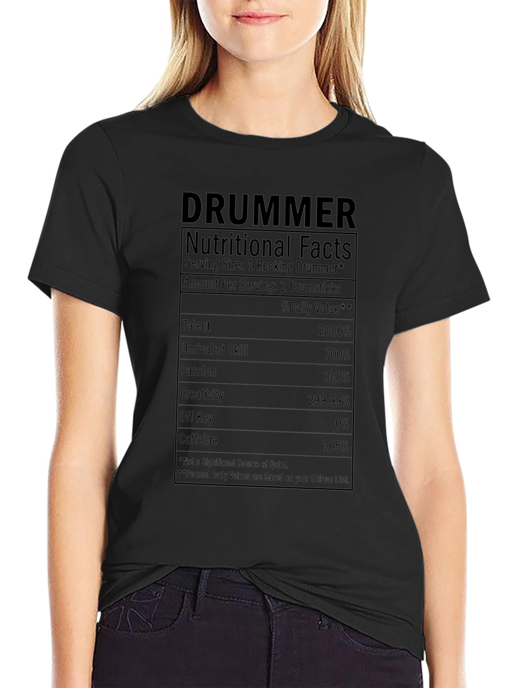 Camiseta Datos Nutricionales del Baterista