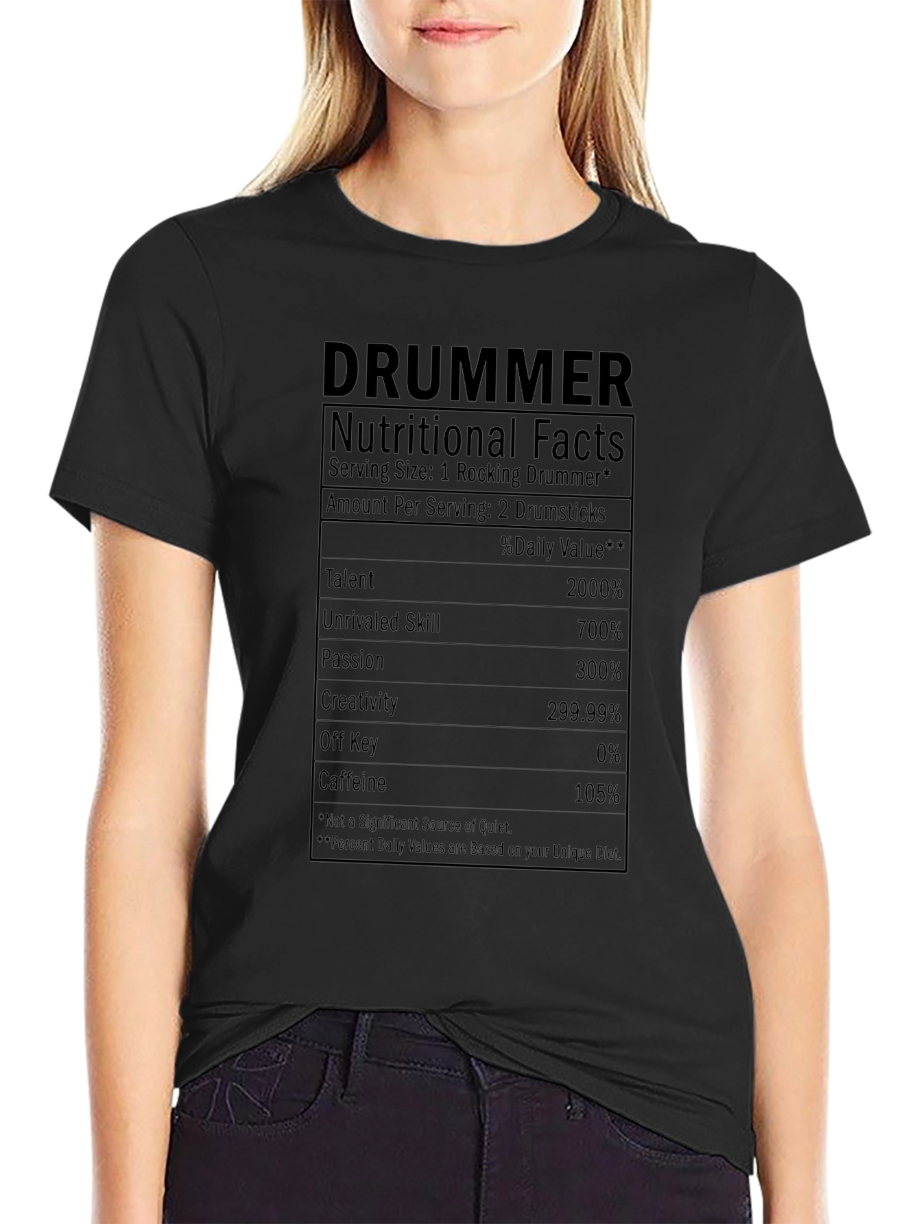 Camiseta Datos Nutricionales del Baterista
