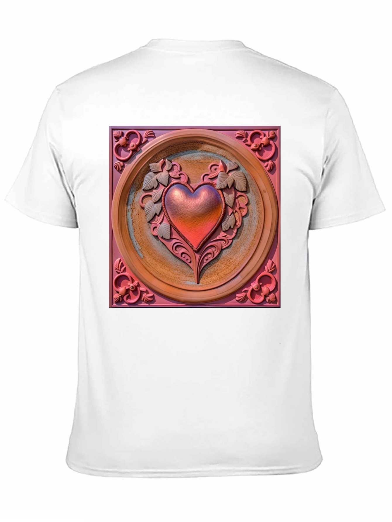 Camiseta Negra con Corazón Decorativo