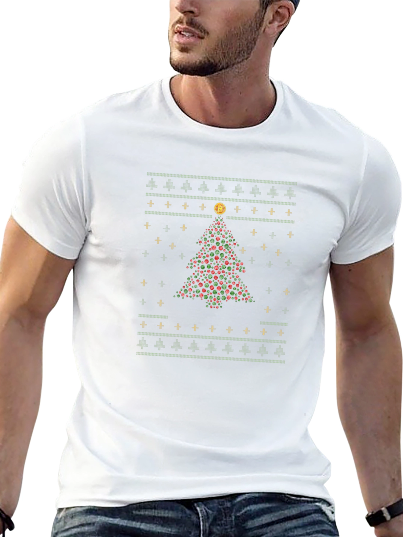 Camiseta Navideña Bitcoin: Festiva y Moderna