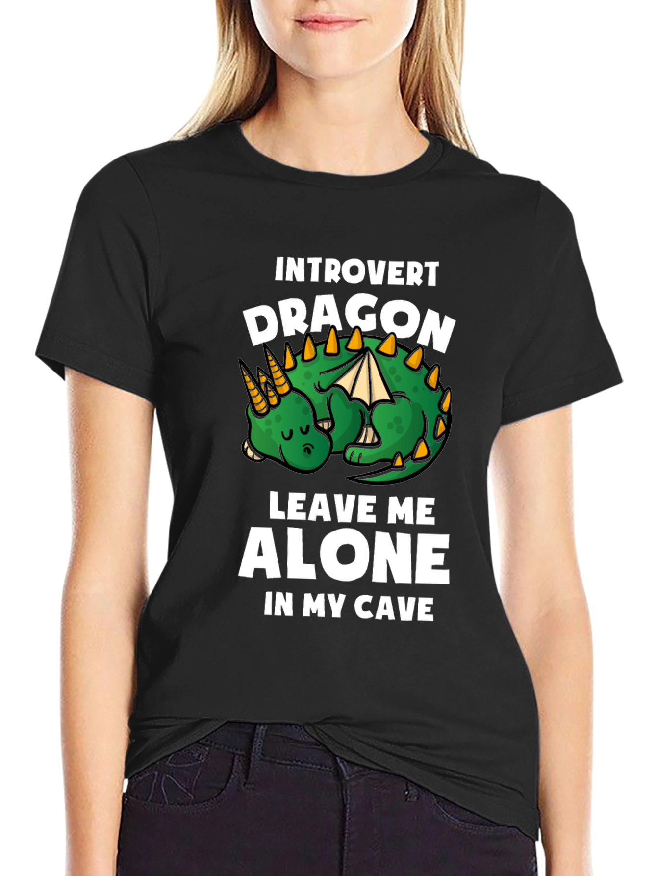 Camiseta Introvertido Dragón: Déjame En Mi Cueva