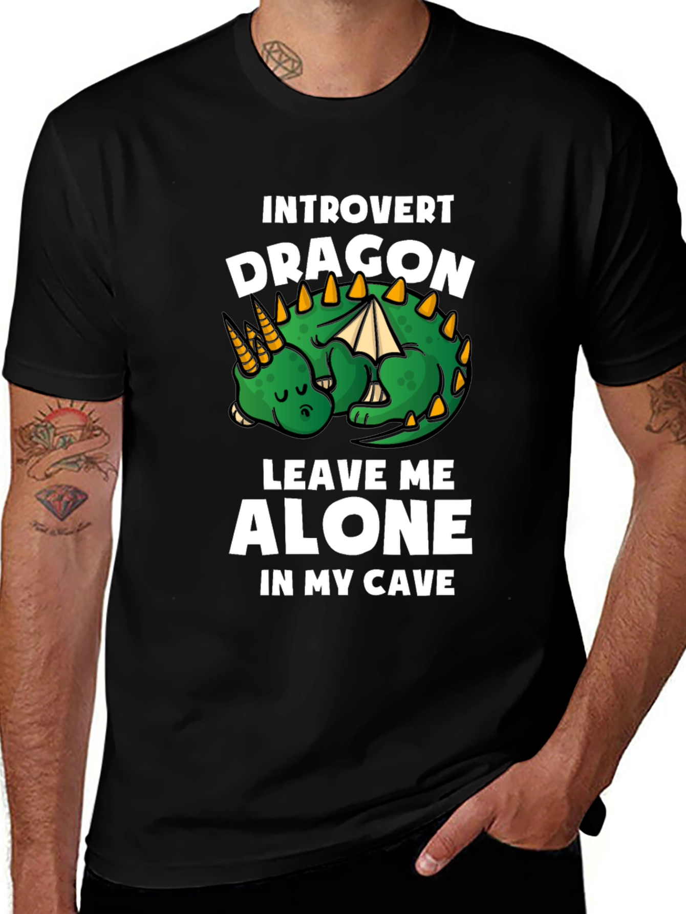 Camiseta Introvertido Dragón: Déjame En Mi Cueva