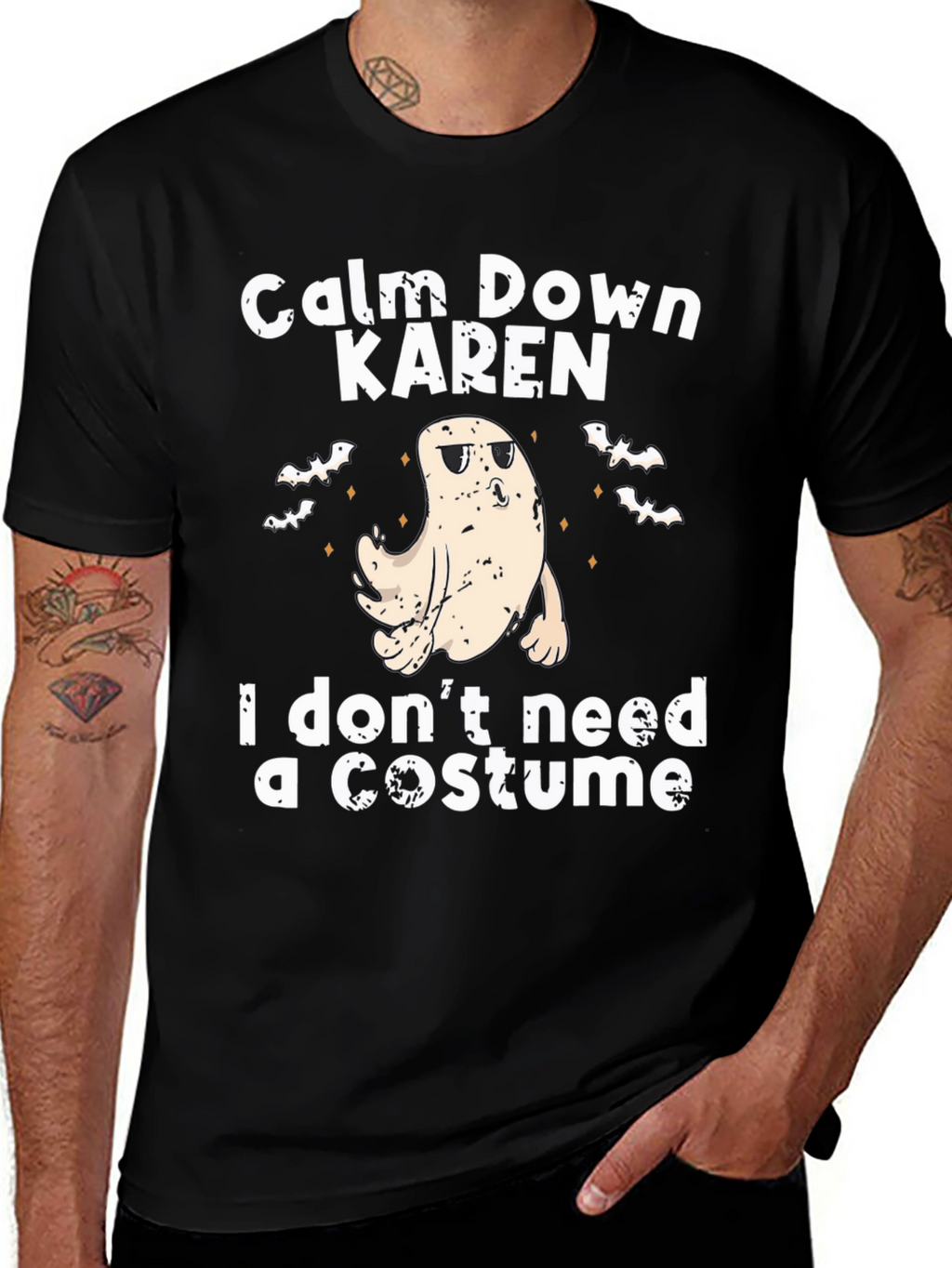 Camiseta Halloween Fantasma: ¡Calma Karen sin disfraz!