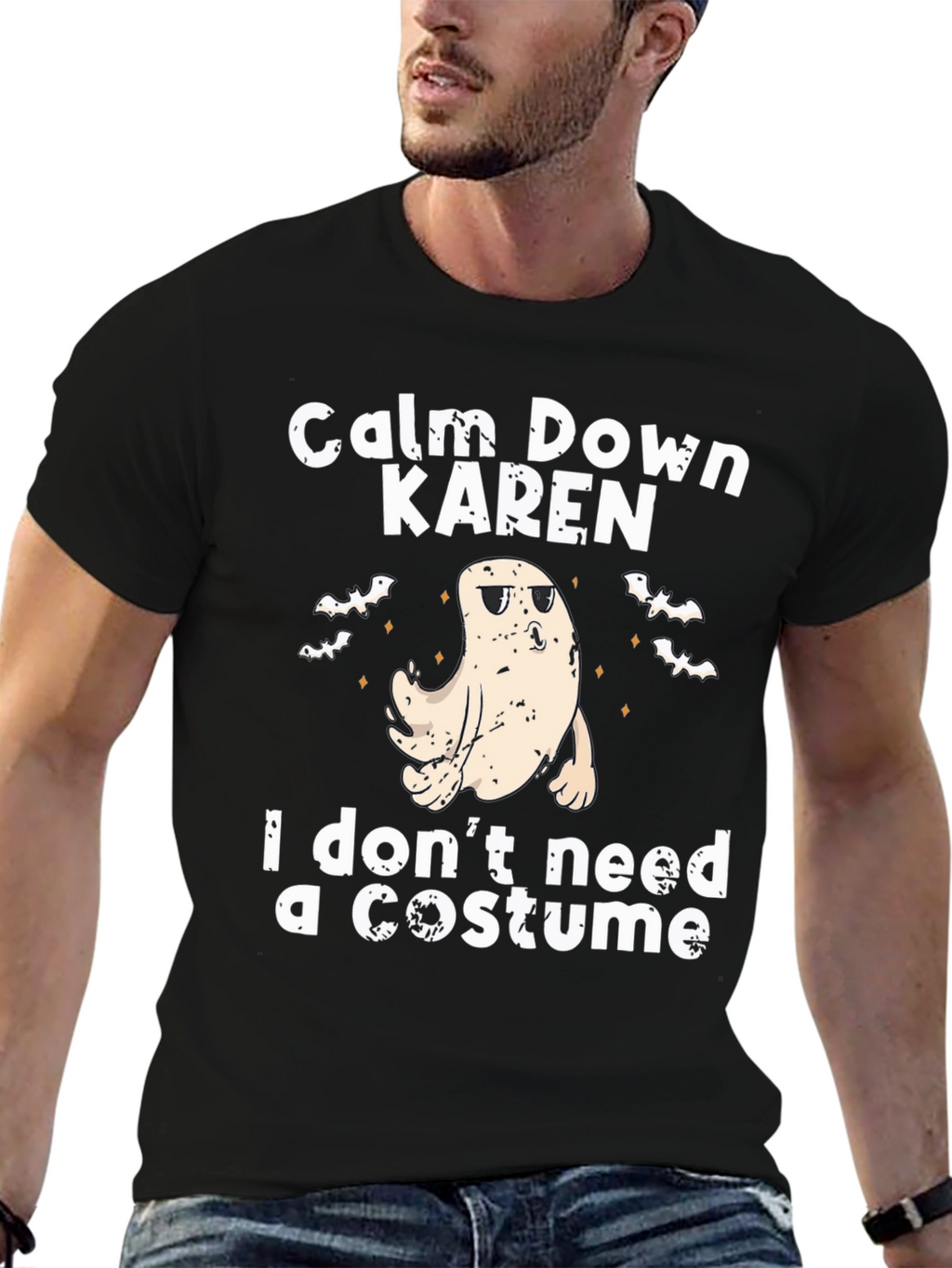 Camiseta Halloween Fantasma: ¡Calma Karen sin disfraz!
