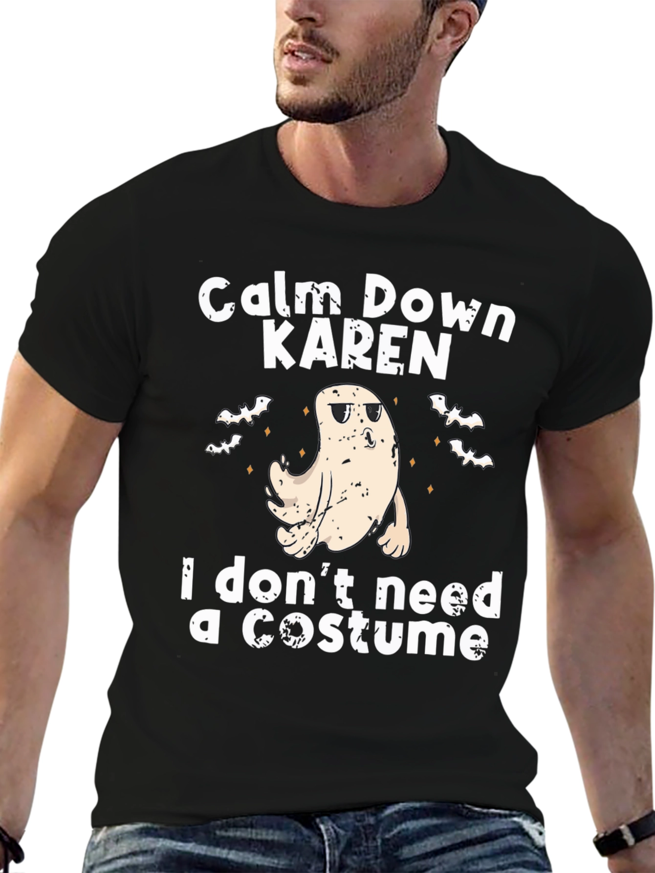 Camiseta Halloween Fantasma: ¡Calma Karen sin disfraz!