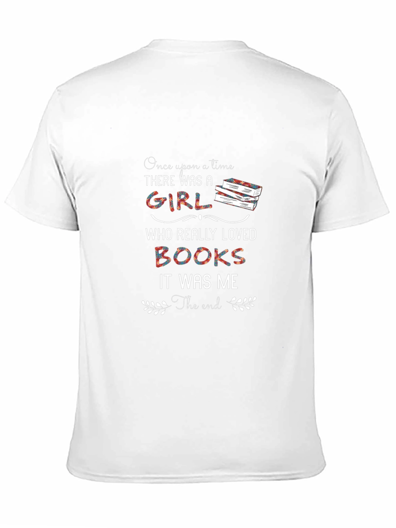 Camiseta Negra con Diseño de Libros y Lectura