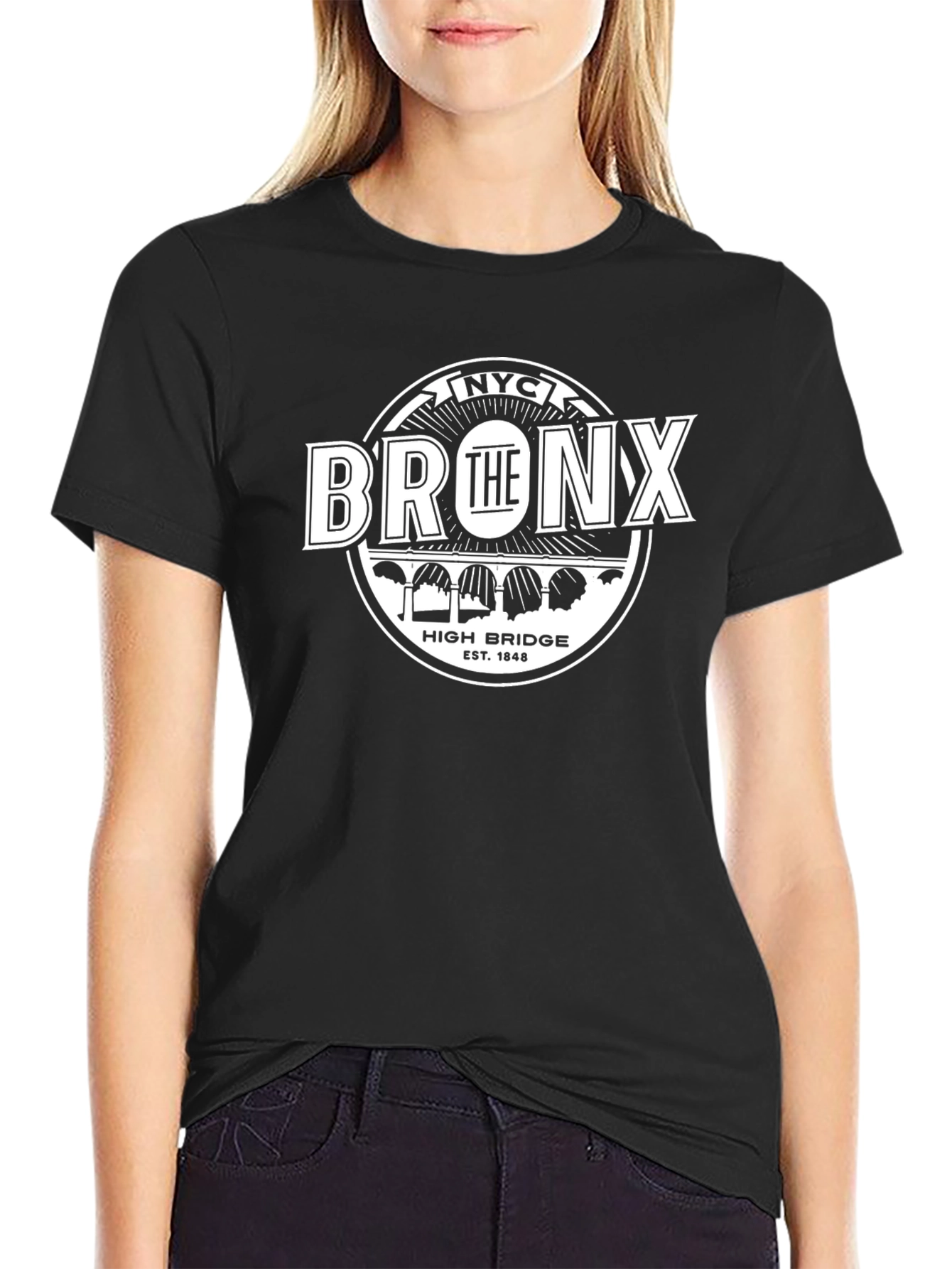 Camiseta Bronx NYC Vintage Estilo High Bridge para Hombre